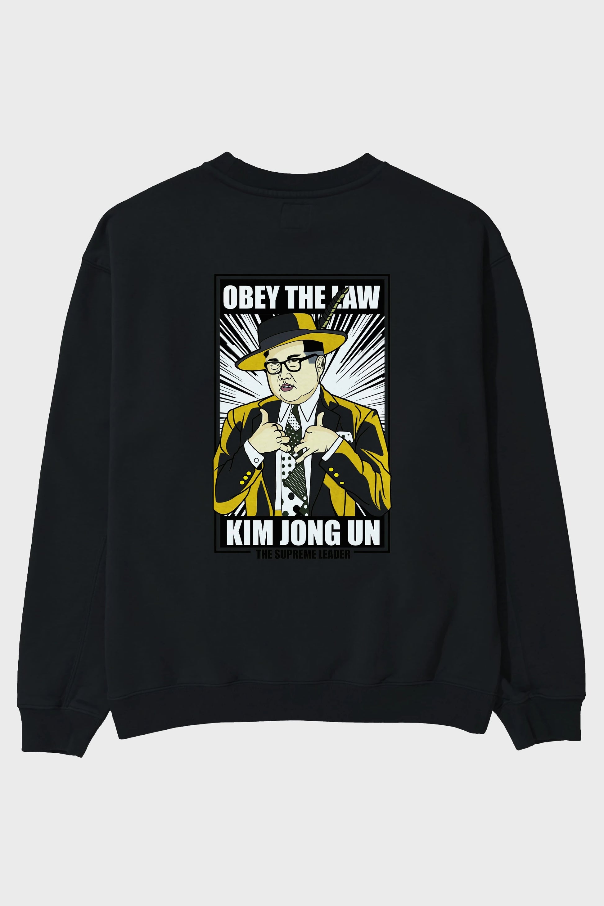 The Mask Jong Un Arka Baskılı Oversize Sweatshirt Erkek Kadın Unisex