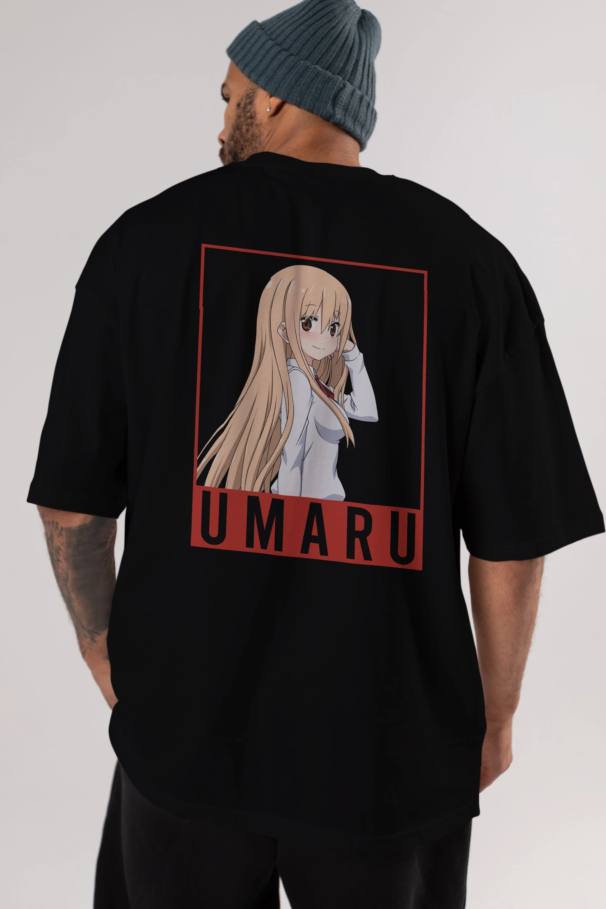 Umaru Doma 2 Anime Arka Baskılı Oversize t-shirt Erkek Kadın Unisex