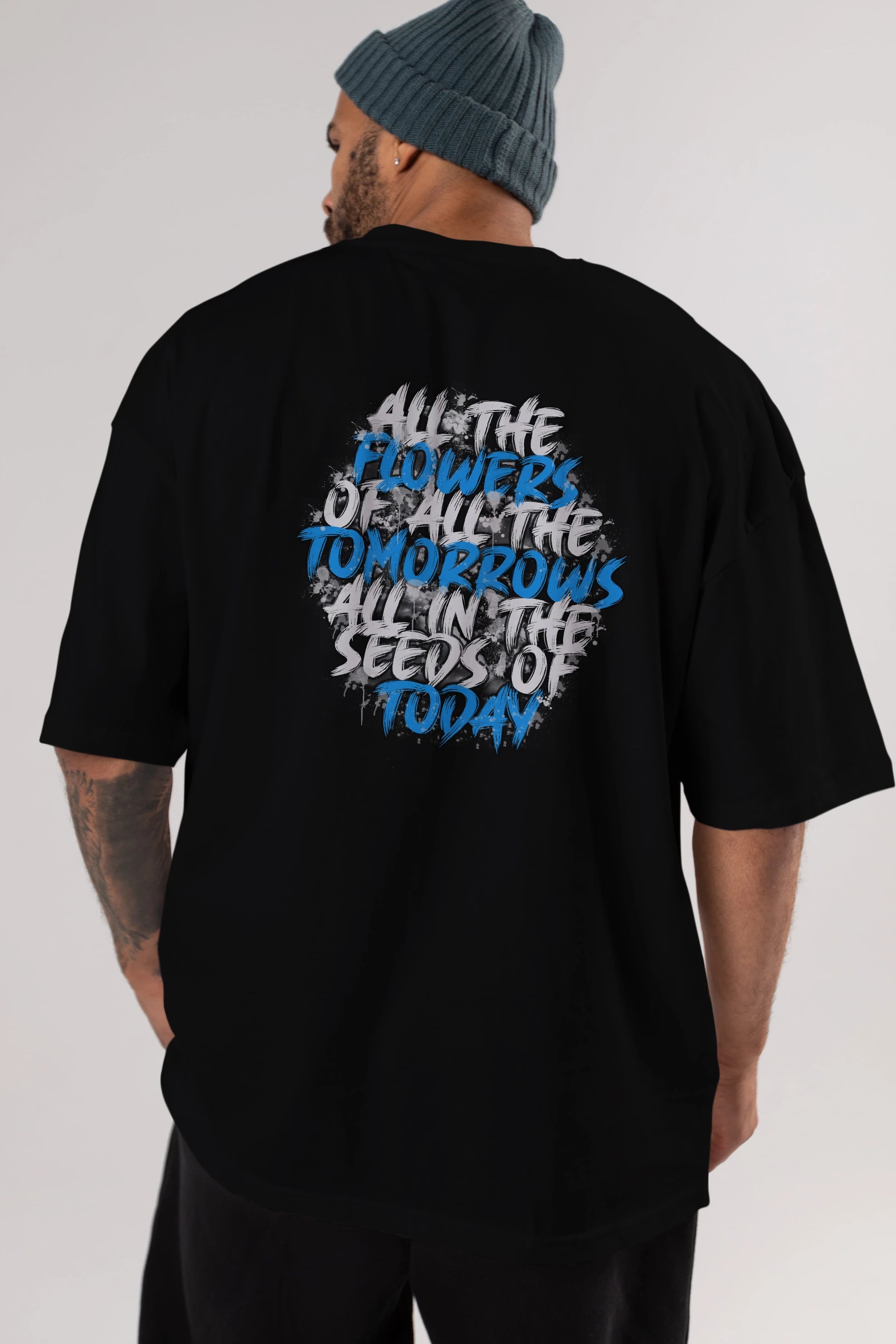 All The Flowers Of All The Tomorrows Arka Baskılı Oversize t-shirt Erkek Kadın Unisex