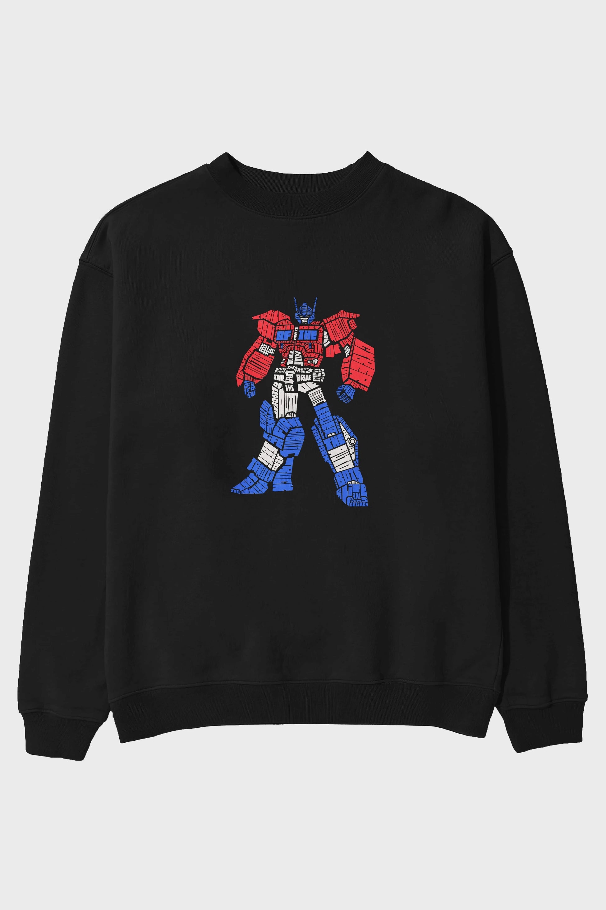 Optimus Prime Ön Baskılı Oversize Sweatshirt Erkek Kadın Unisex