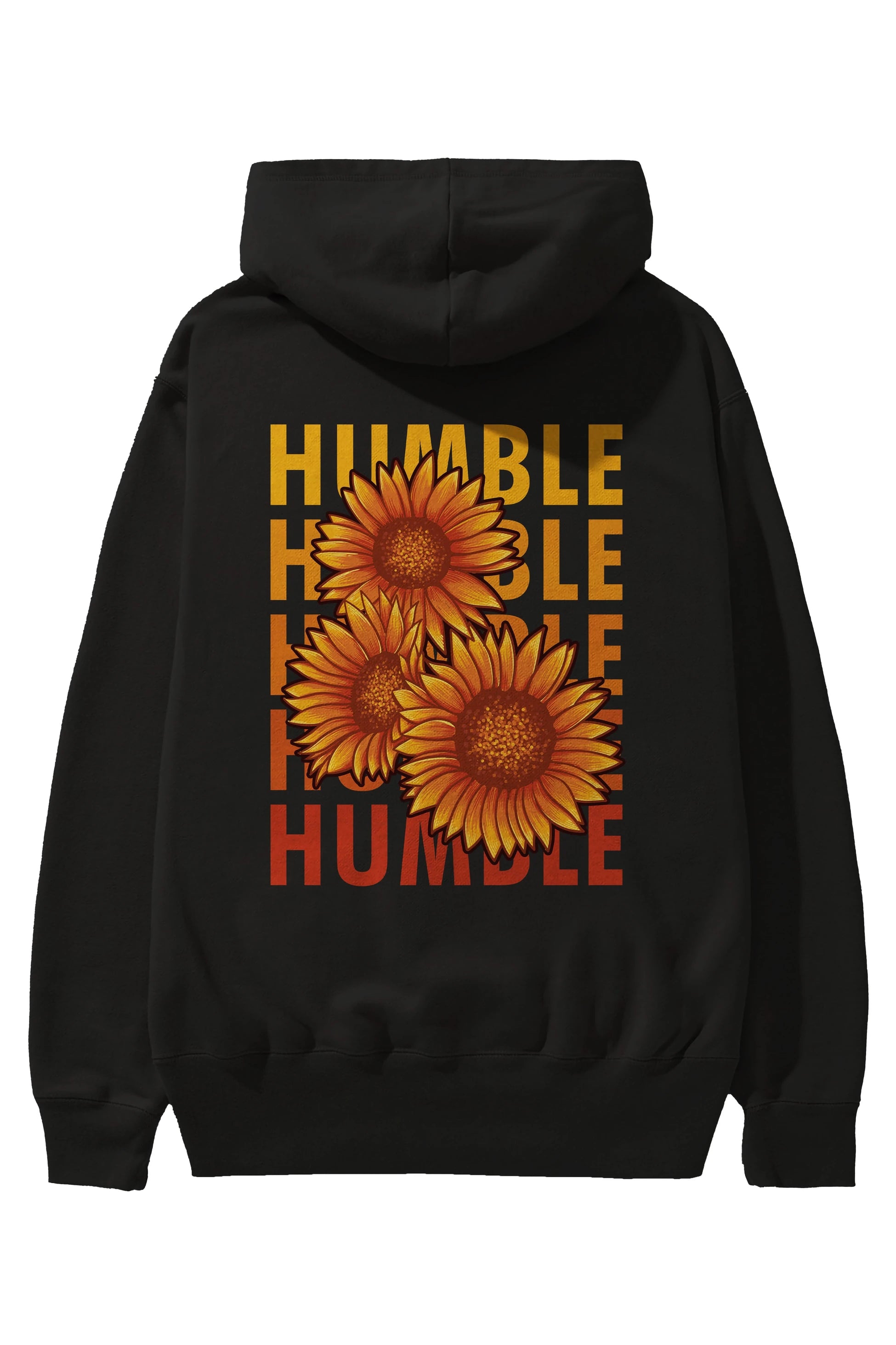 Humble 2 Arka Baskılı Hoodie Oversize Kapüşonlu Sweatshirt Erkek Kadın Unisex