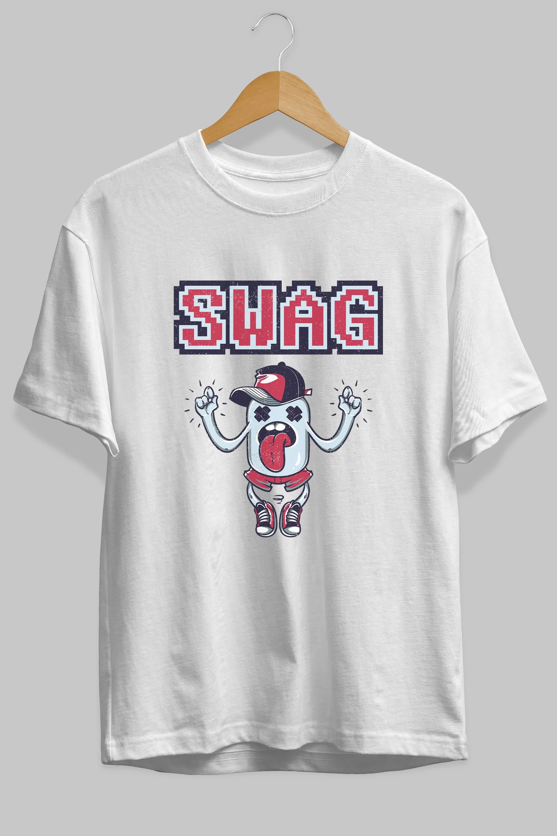 Swag Ön Baskılı Oversize t-shirt Erkek Kadın Unisex