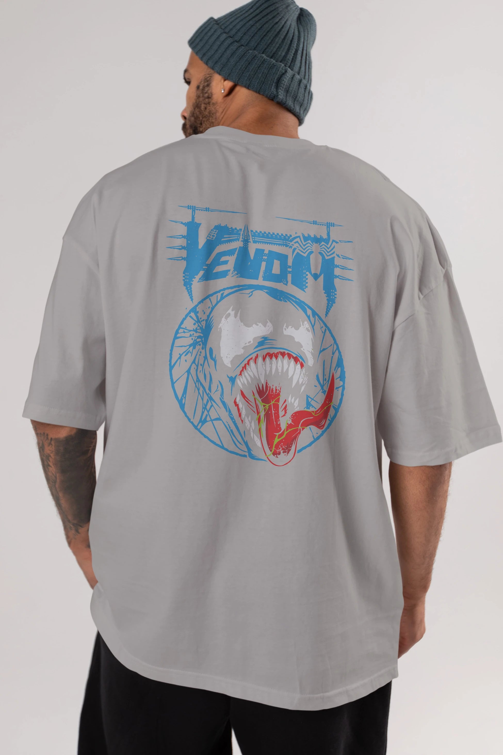 Venom (23) Arka Baskılı Oversize t-shirt Erkek Kadın Unisex %100 Pamuk Bisiklet Yaka tişort