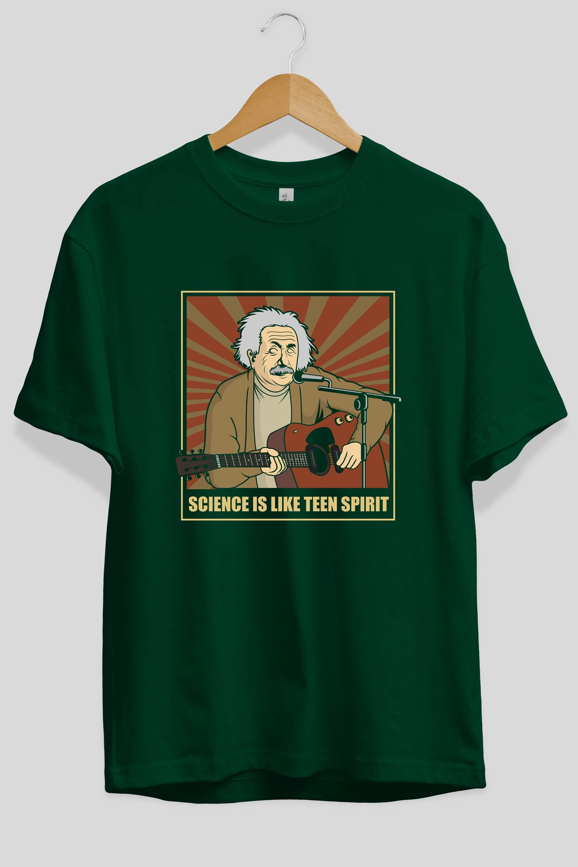 Kurt Einstein Ön Baskılı Oversize t-shirt Erkek Kadın Unisex %100 Pamuk tişort