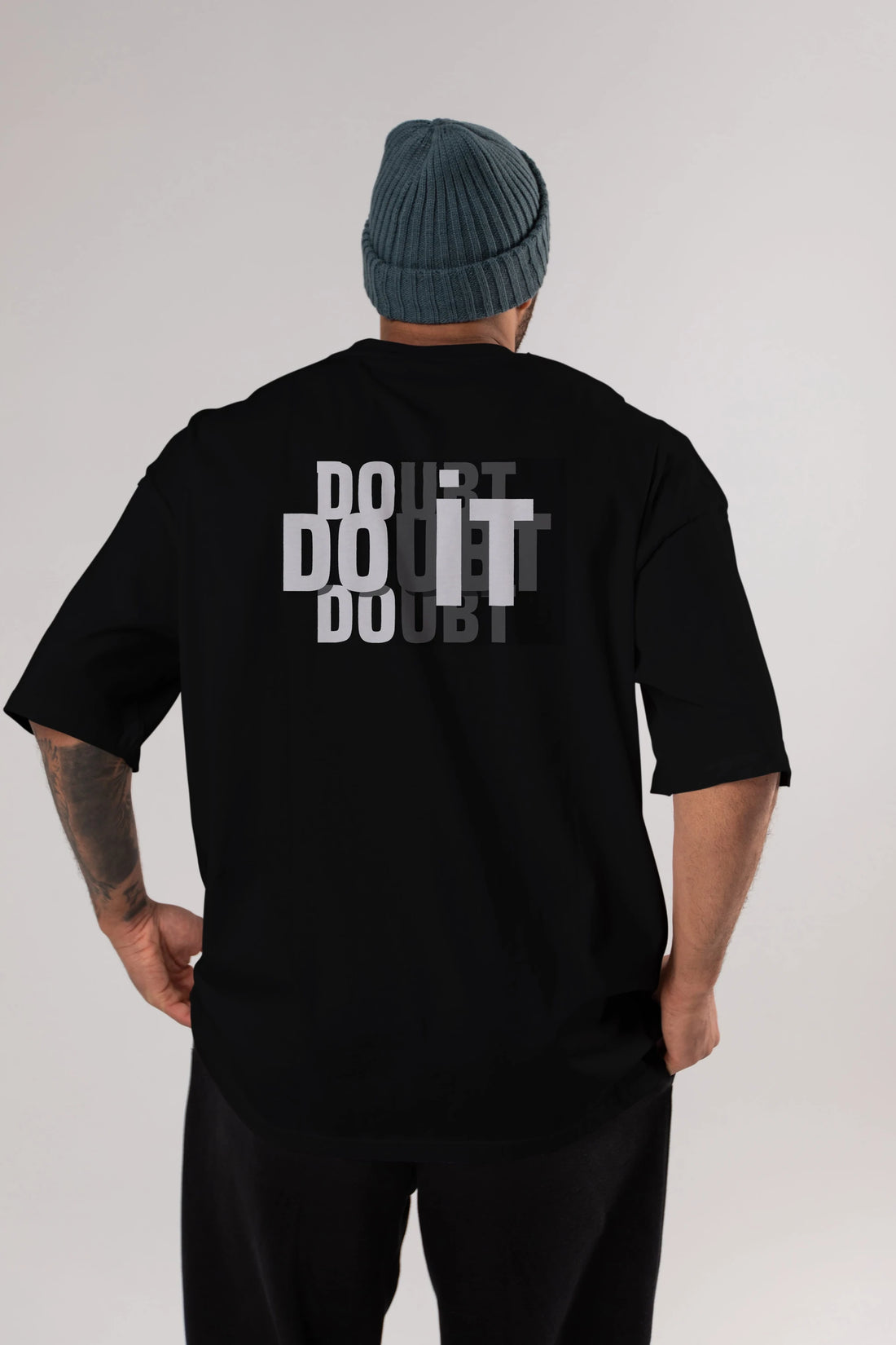Do it Yazılı Arka Baskılı Oversize t-shirt Erkek Kadın Unisex