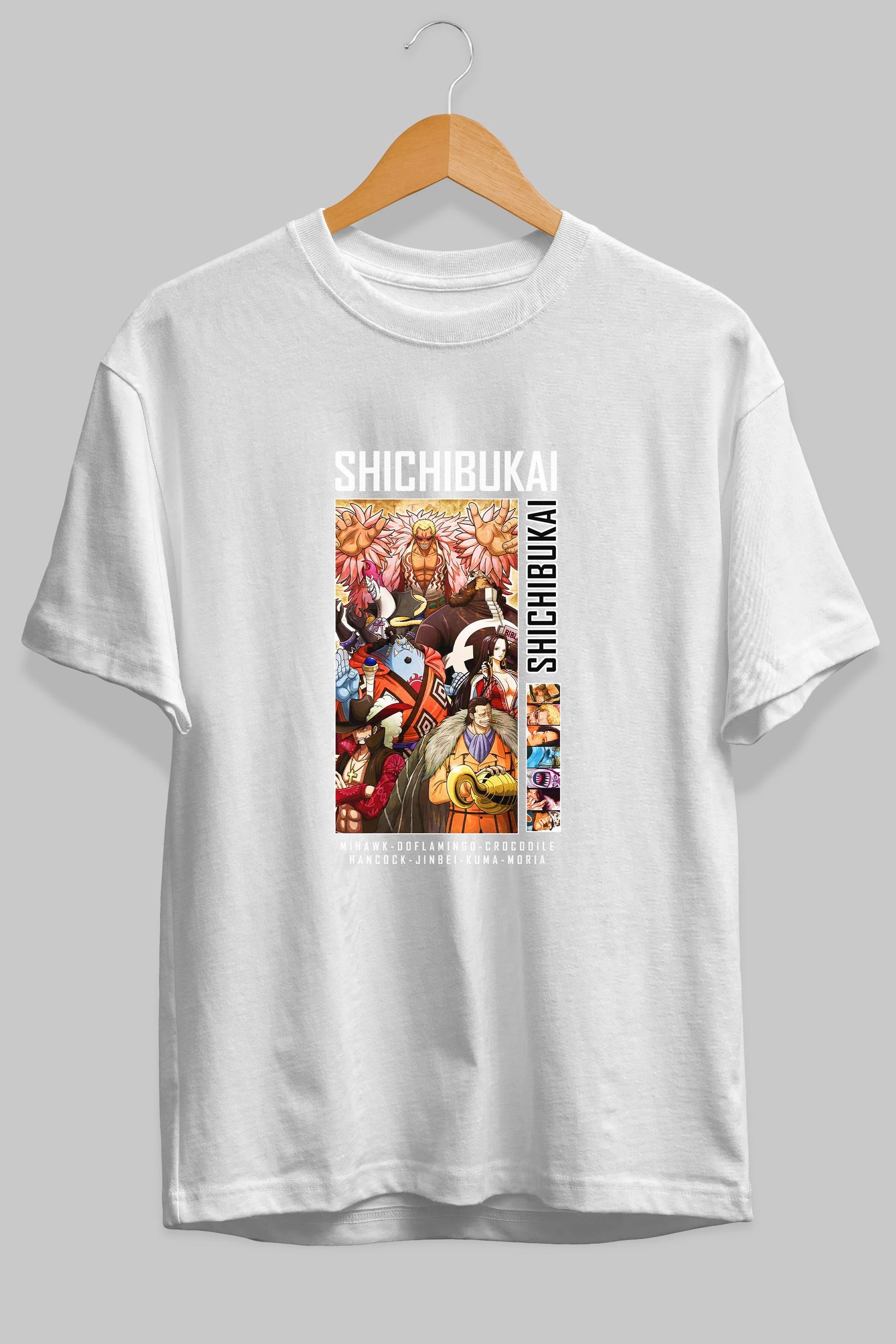 Shichibukai Anime Ön Baskılı Oversize t-shirt Erkek Kadın Unisex