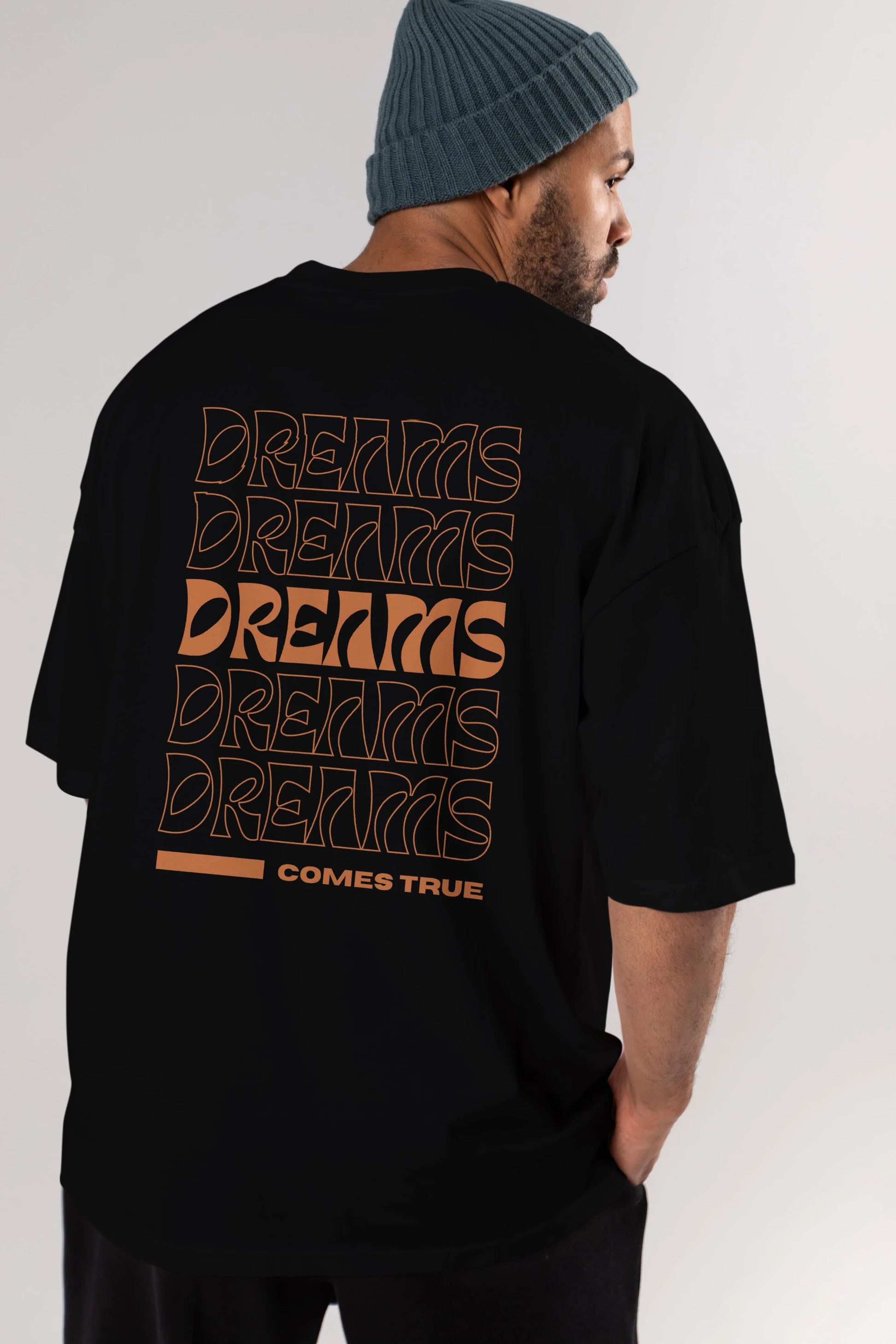 Dreams Yazılı Arka Baskılı Oversize t-shirt Erkek Kadın Unisex