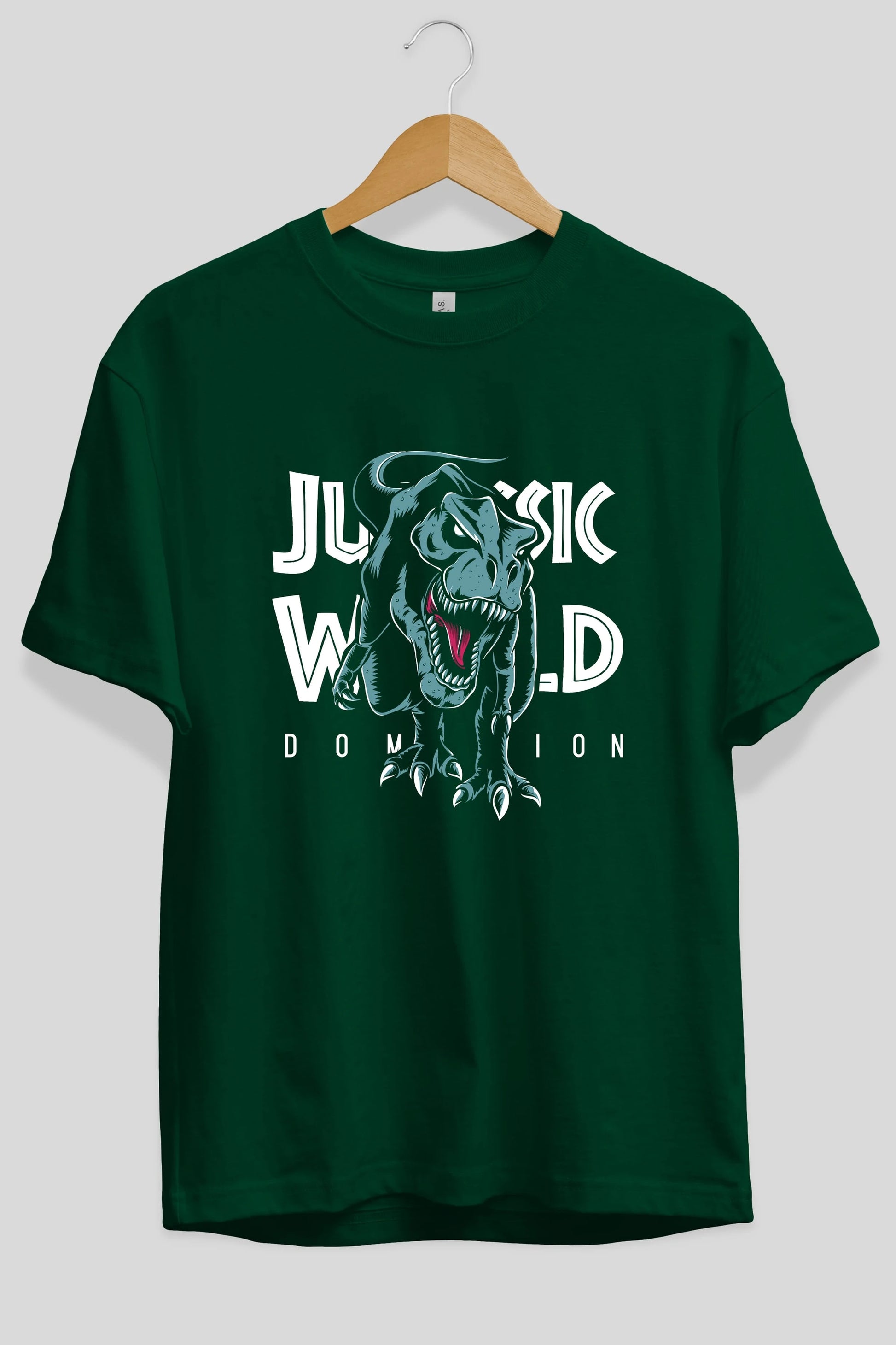 Jurassic Park (1) Ön Baskılı Oversize t-shirt Erkek Kadın Unisex %100 Pamuk Bisiklet Yaka tişort