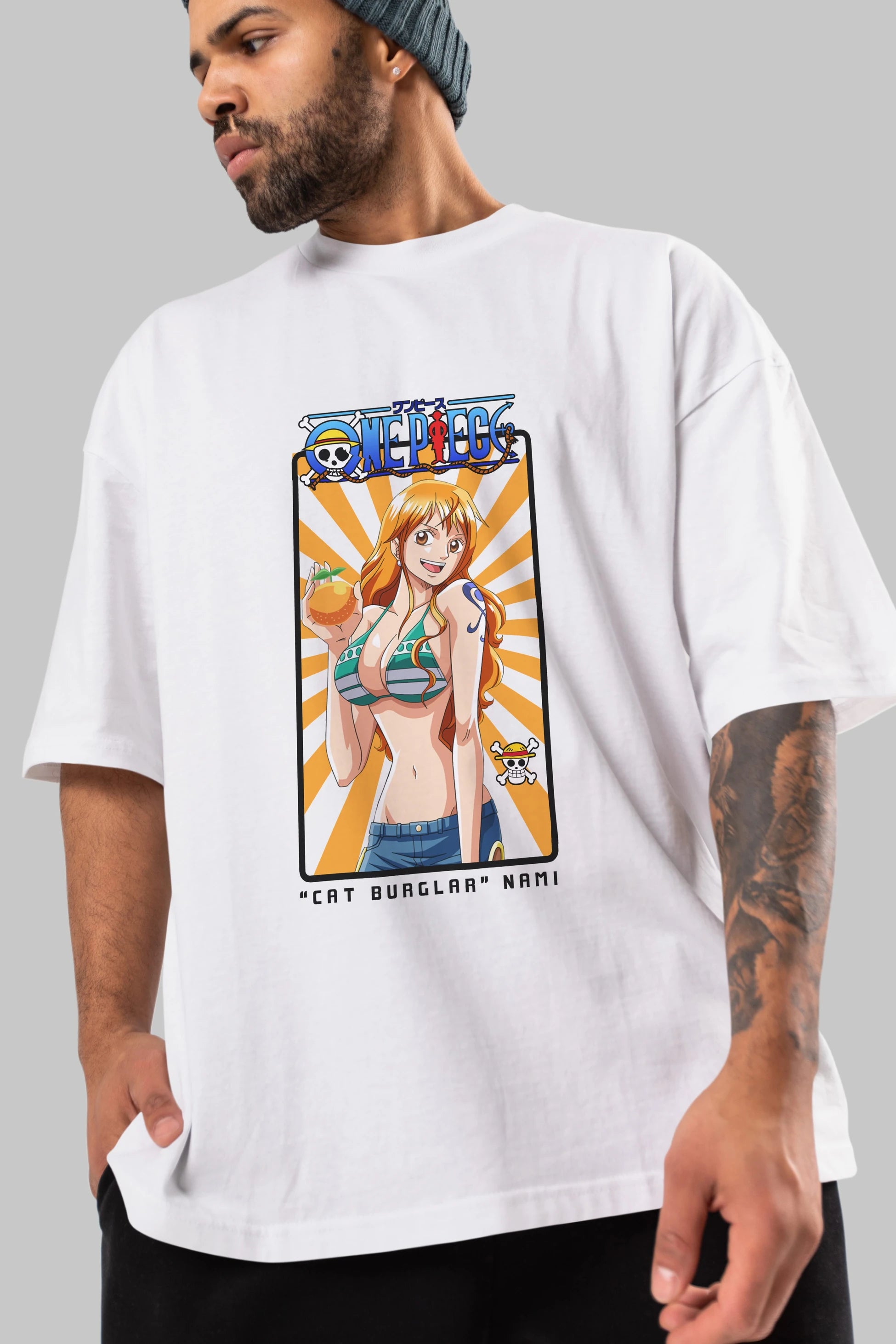 Nami Anime Ön Baskılı Oversize t-shirt Erkek Kadın Unisex