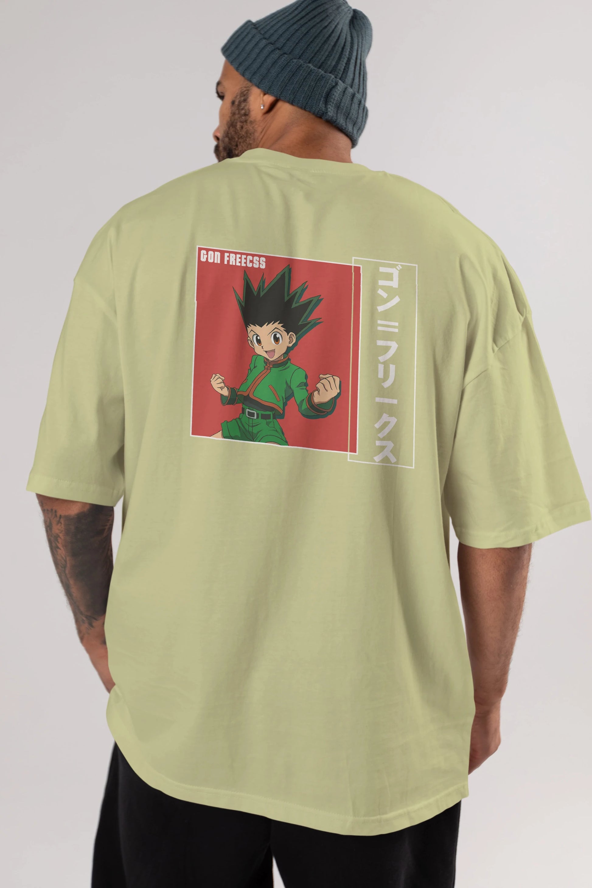 Gon Freecss HUNTER X HUNTER 5 Anime Arka Baskılı Oversize t-shirt Erkek Kadın Unisex