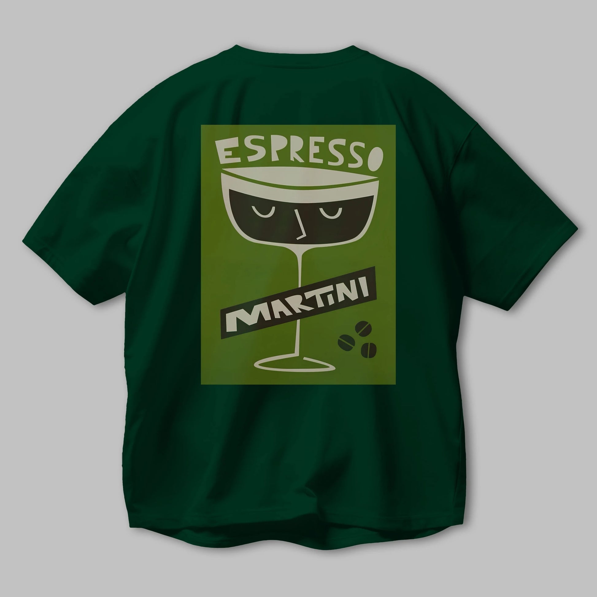 Espresso Martini 2 Arka Baskılı Oversize t-shirt Erkek Kadın Unisex %100 Pamuk Bisiklet Yaka tişort