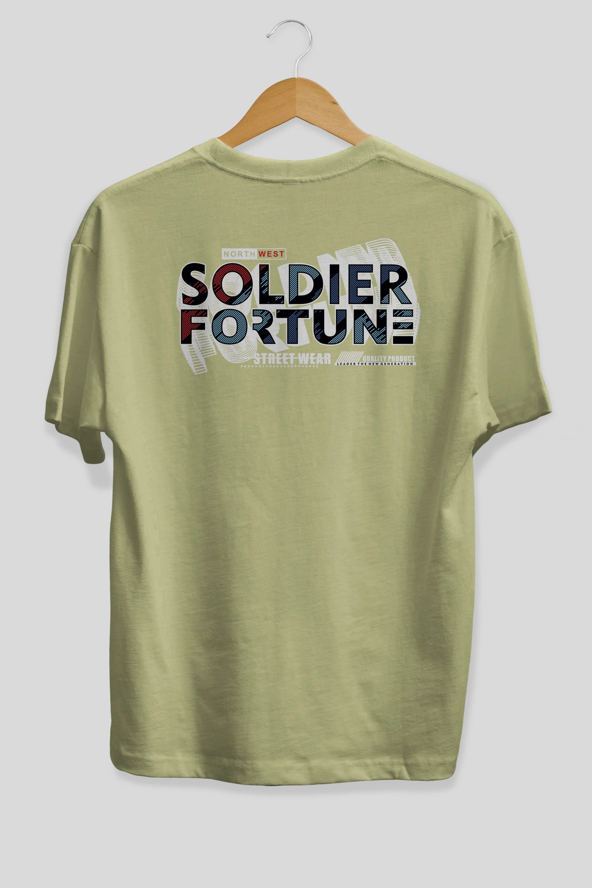Soldier Fortune Arka Baskılı Oversize t-shirt Erkek Kadın Unisex