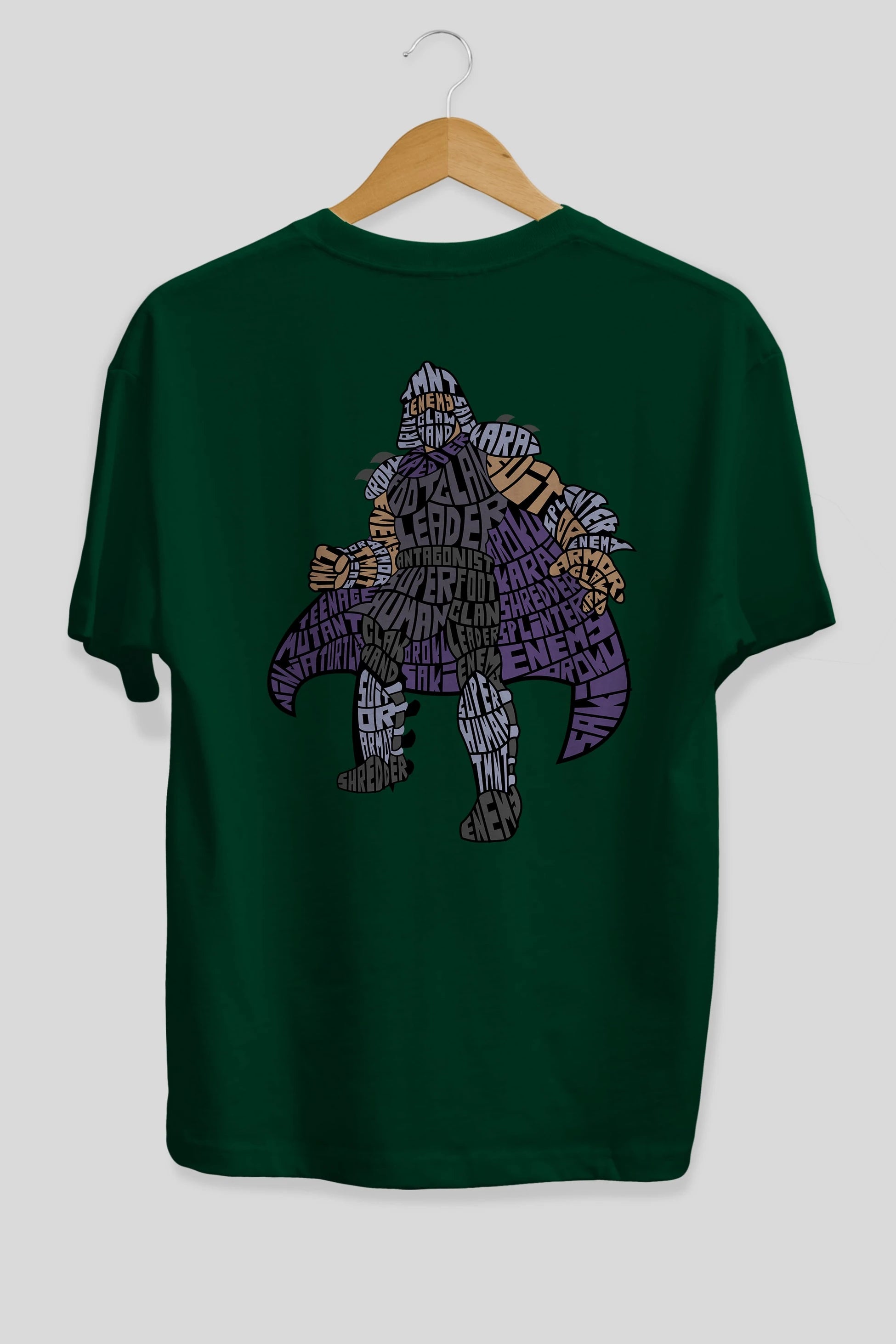Foot Clan Leader Arka Baskılı Oversize t-shirt %100 pamuk Erkek Kadın Unisex