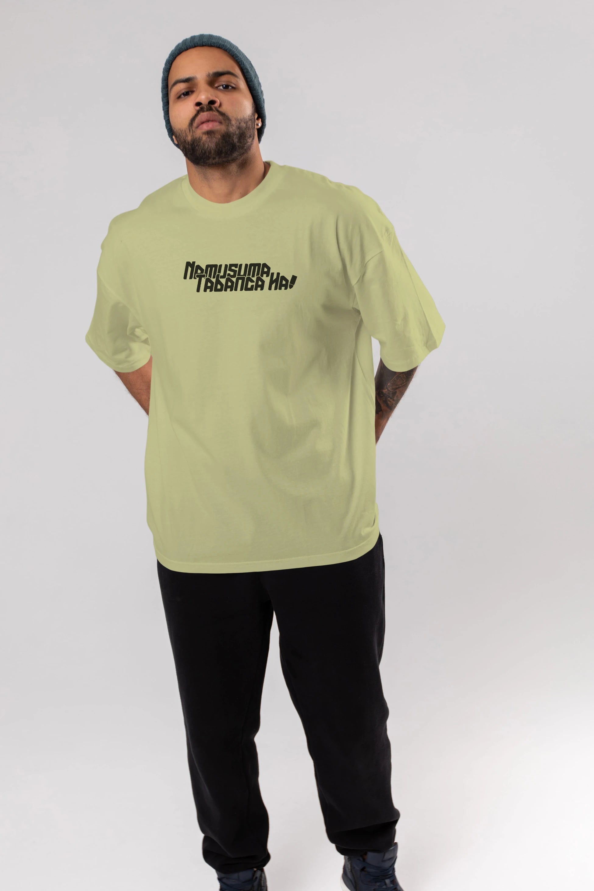 Namusuma Tabanca Ha Ön Baskılı Oversize t-shirt %100 pamuk Erkek Kadın Unisex