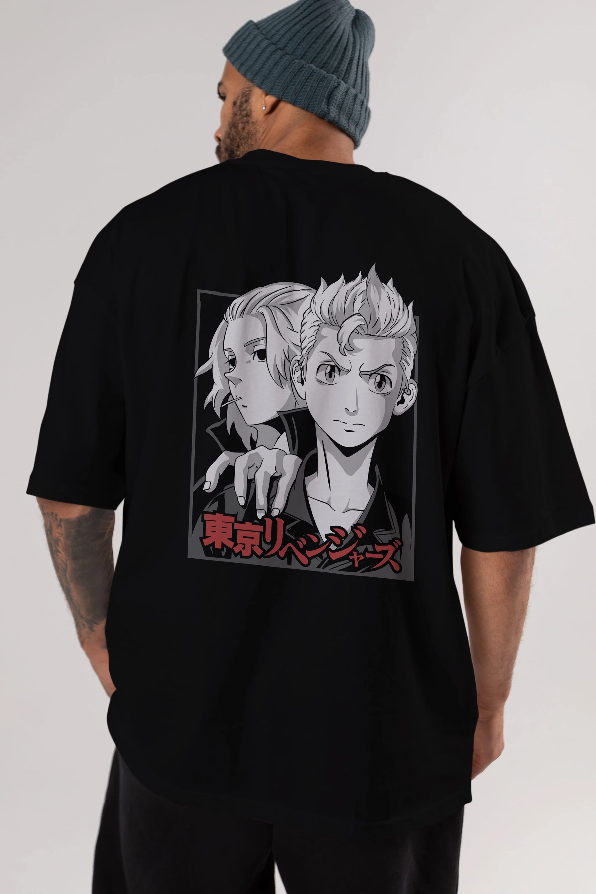 TOKYO REVENGERS Anime Arka Baskılı Oversize t-shirt Erkek Kadın Unisex