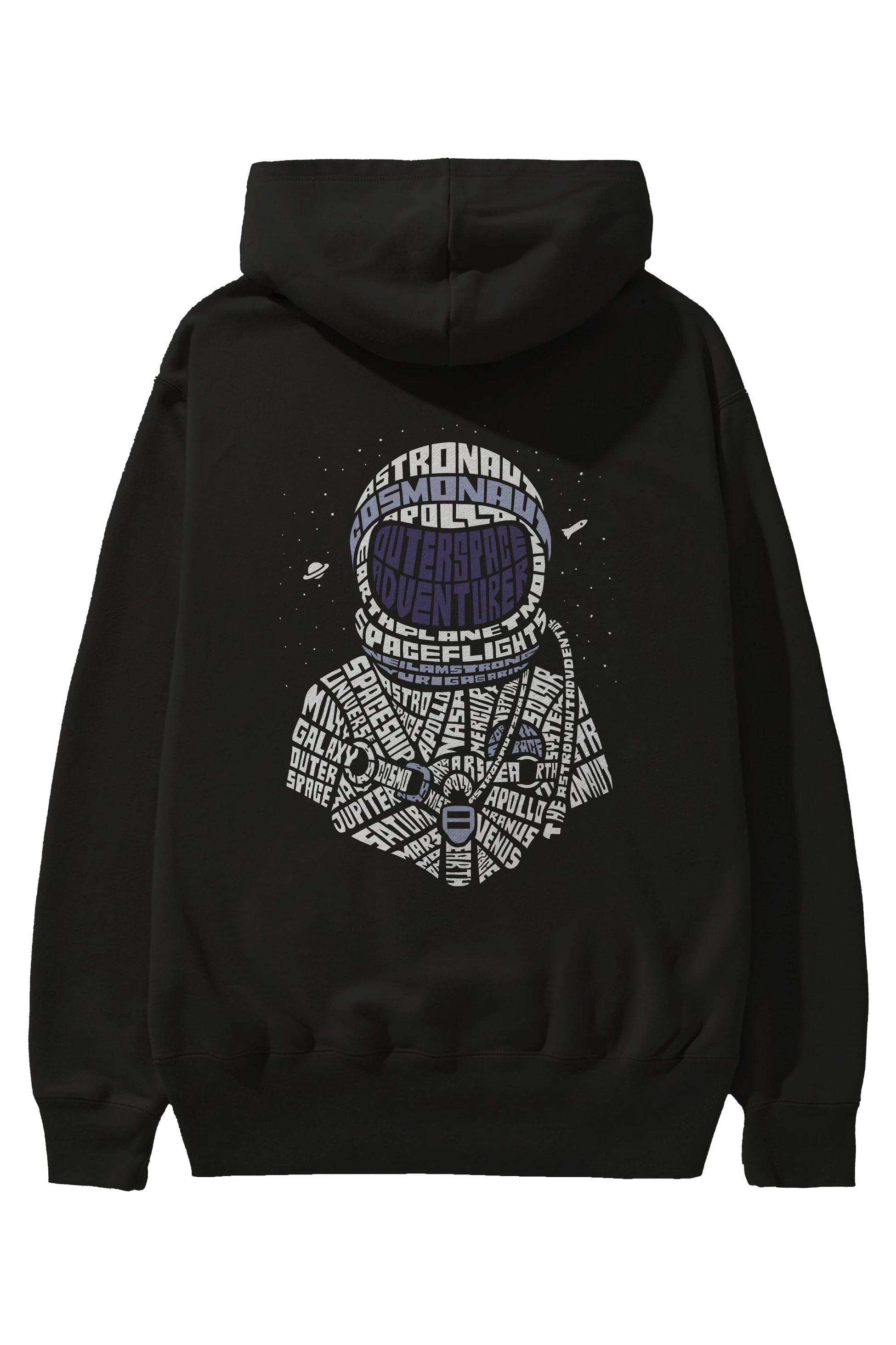 Astronaut Arka Baskılı Hoodie Oversize Kapüşonlu Sweatshirt Erkek Kadın Unisex