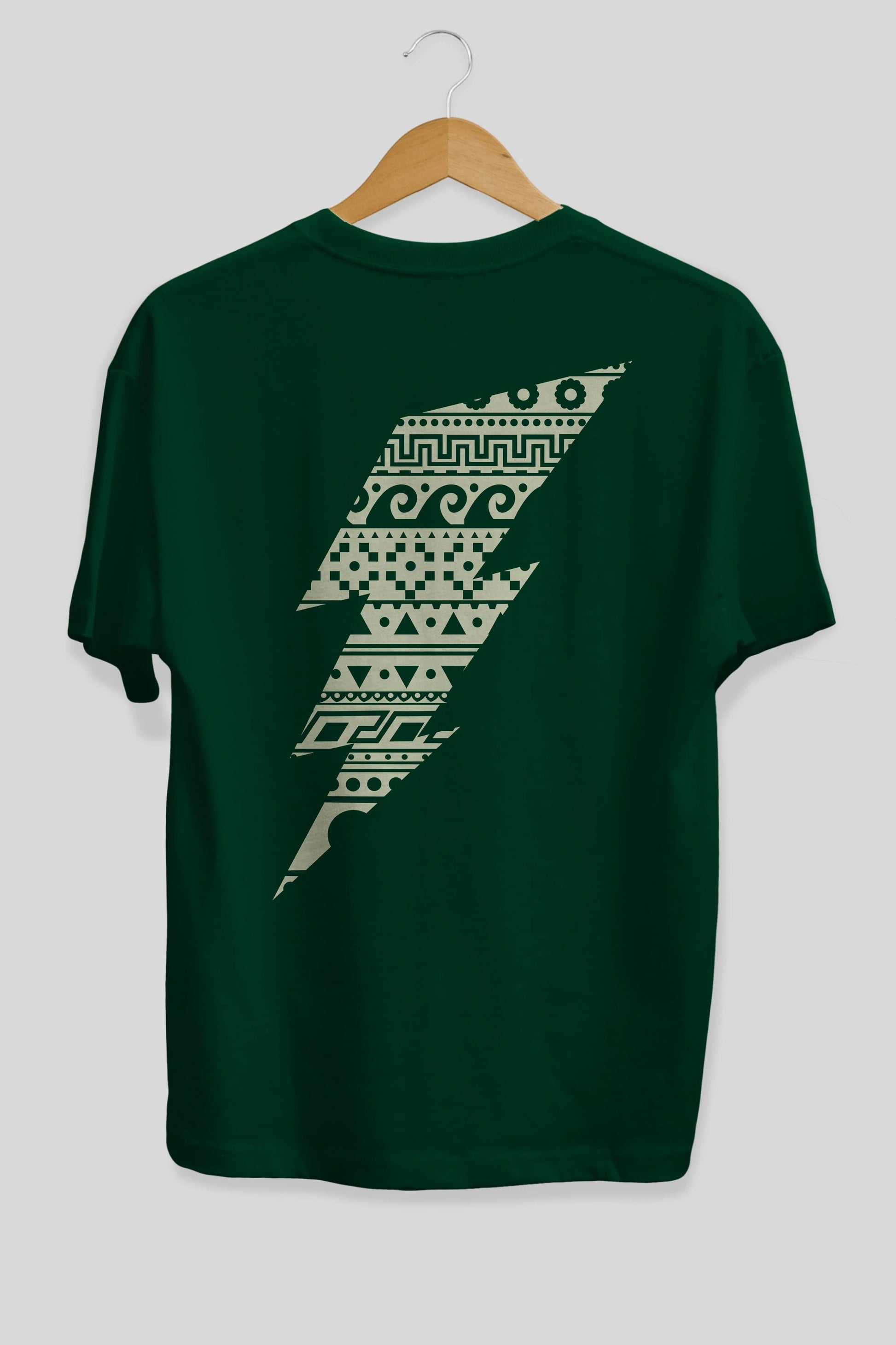 Thunderbolt Arka Baskılı Oversize t-shirt %100 pamuk Erkek Kadın Unisex