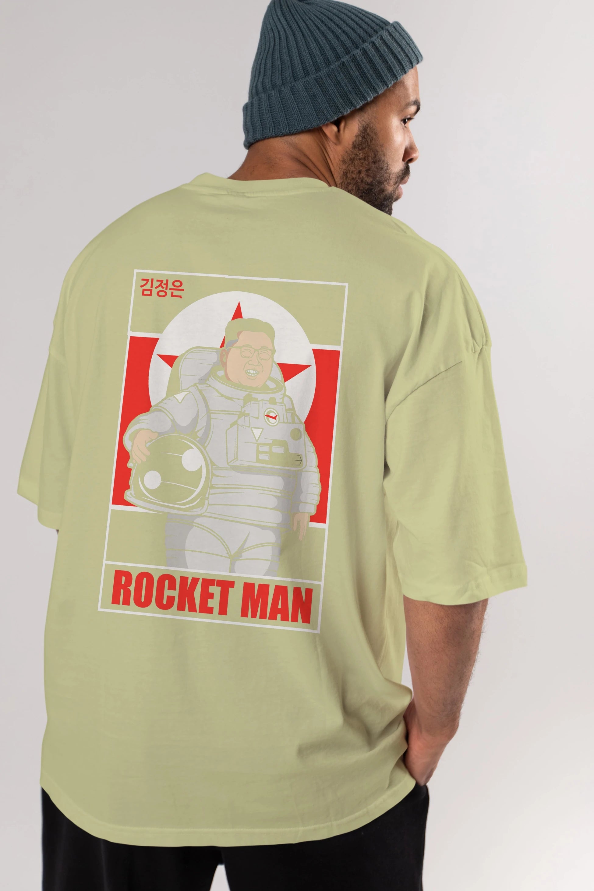 Astronot Kim Arka Baskılı Oversize t-shirt Erkek Kadın Unisex %100 Pamuk tişort