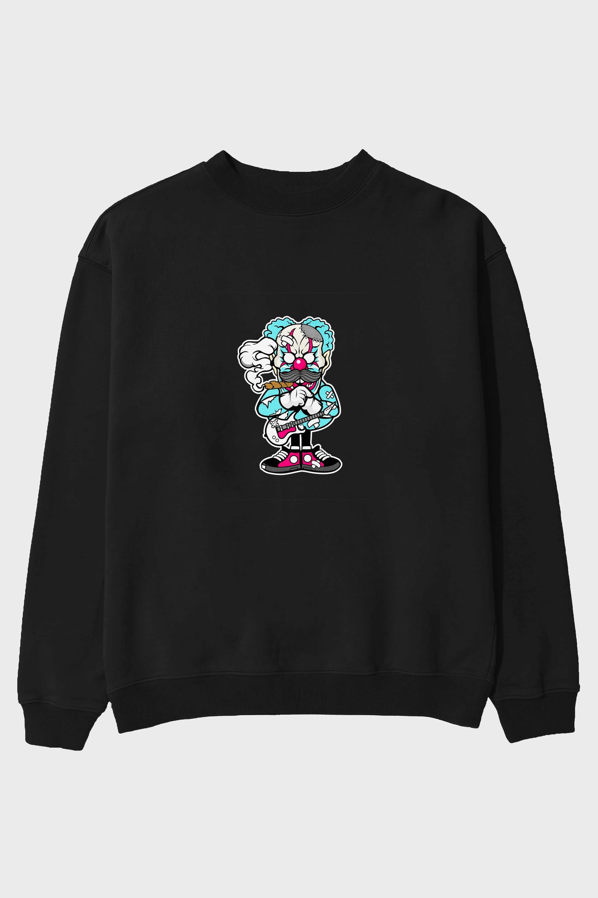 Clown Monster Ön Baskılı Oversize Sweatshirt Erkek Kadın Unisex