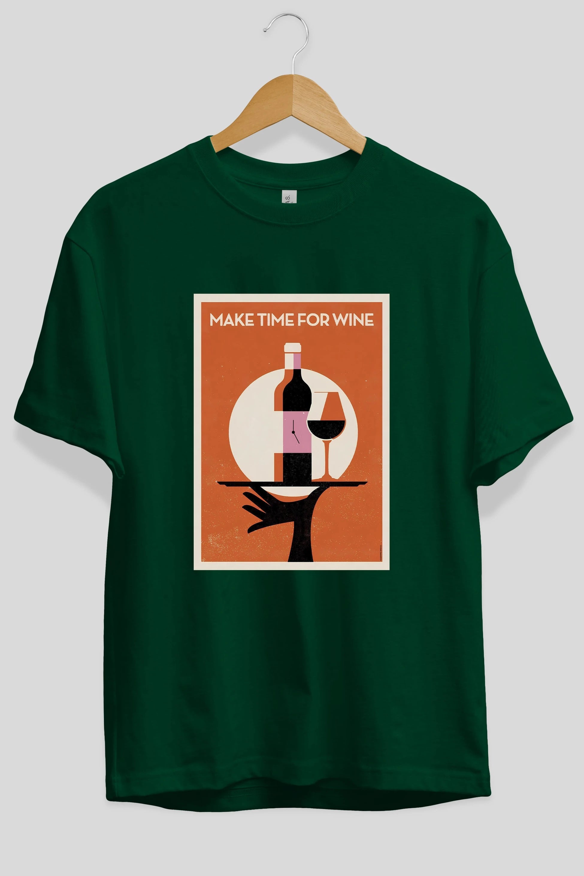 Make Time For Wine Ön Baskılı Oversize t-shirt Erkek Kadın Unisex %100 Pamuk Bisiklet Yaka tişort
