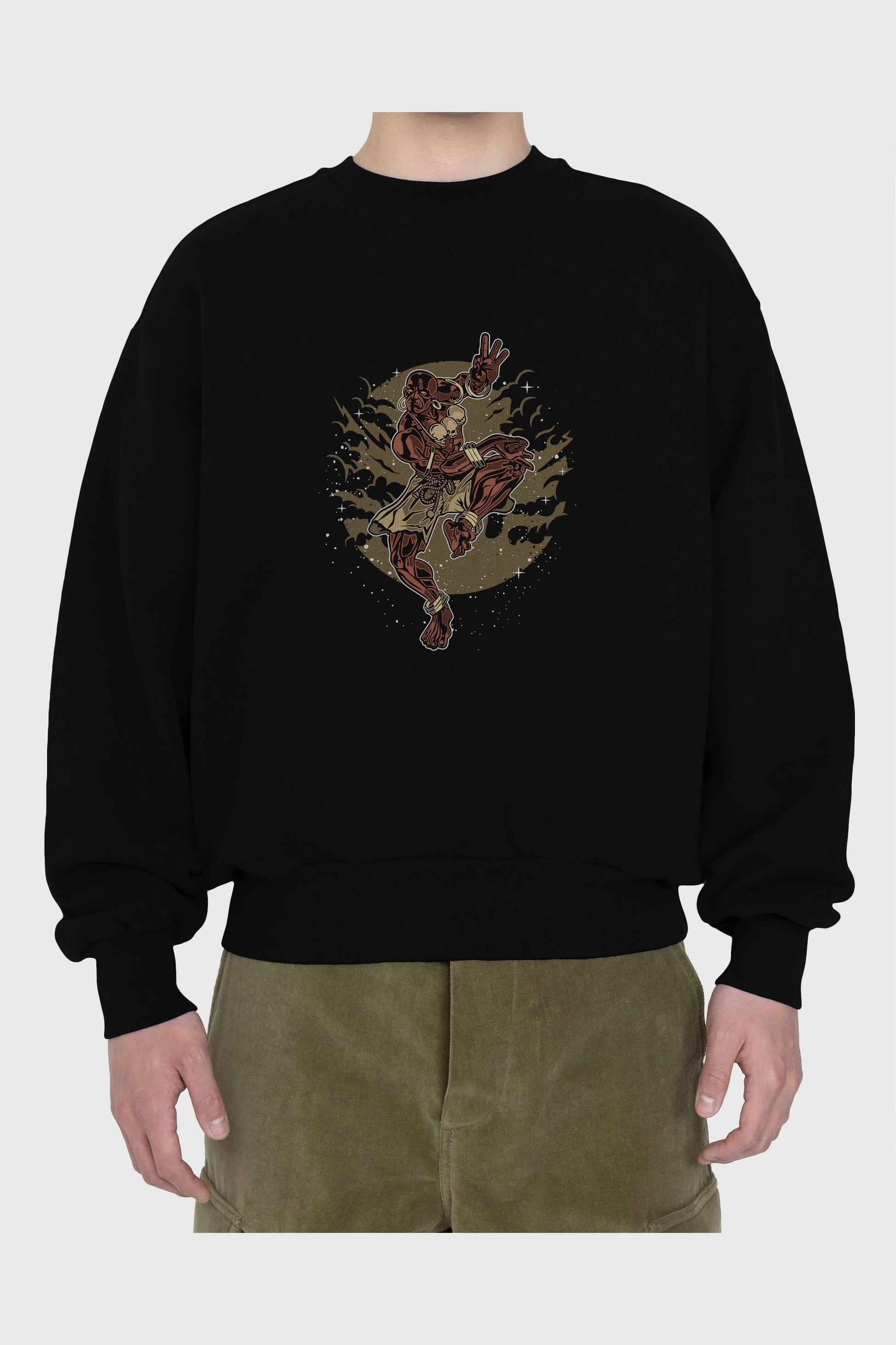 DHALSIM Ön Baskılı Oversize Sweatshirt Erkek Kadın Unisex