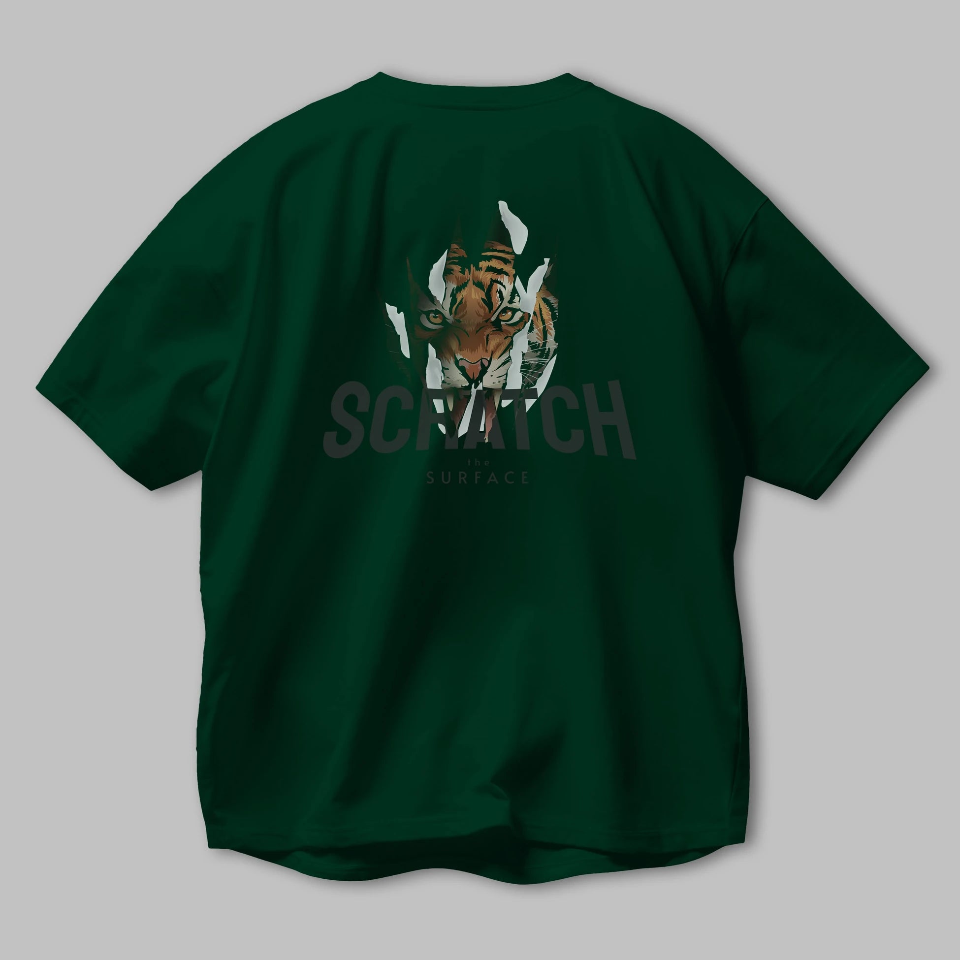 Teddy Bear Scratch Arka Baskılı Oversize t-shirt Erkek Kadın Unisex %100 Pamuk
