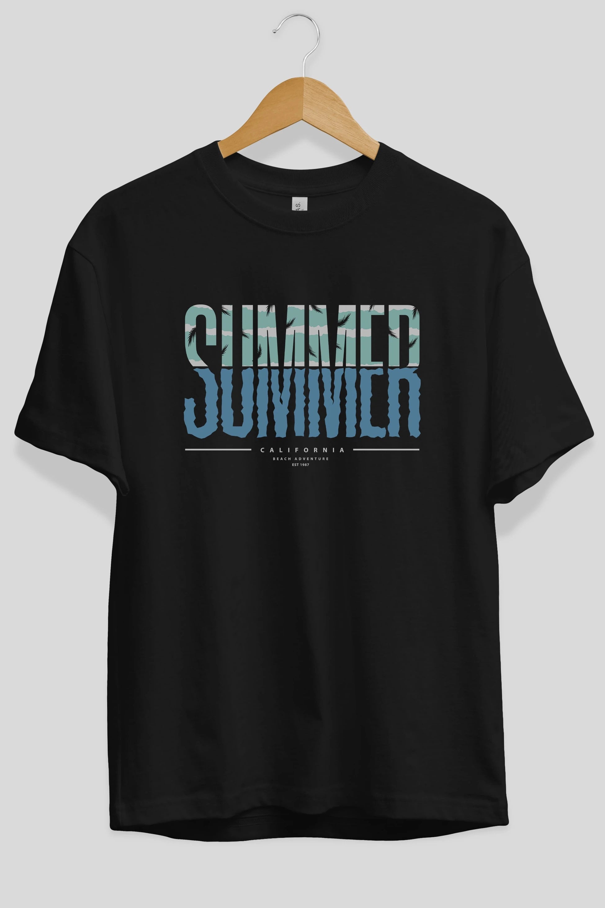 Summer California Ön Baskılı Oversize t-shirt Erkek Kadın Unisex