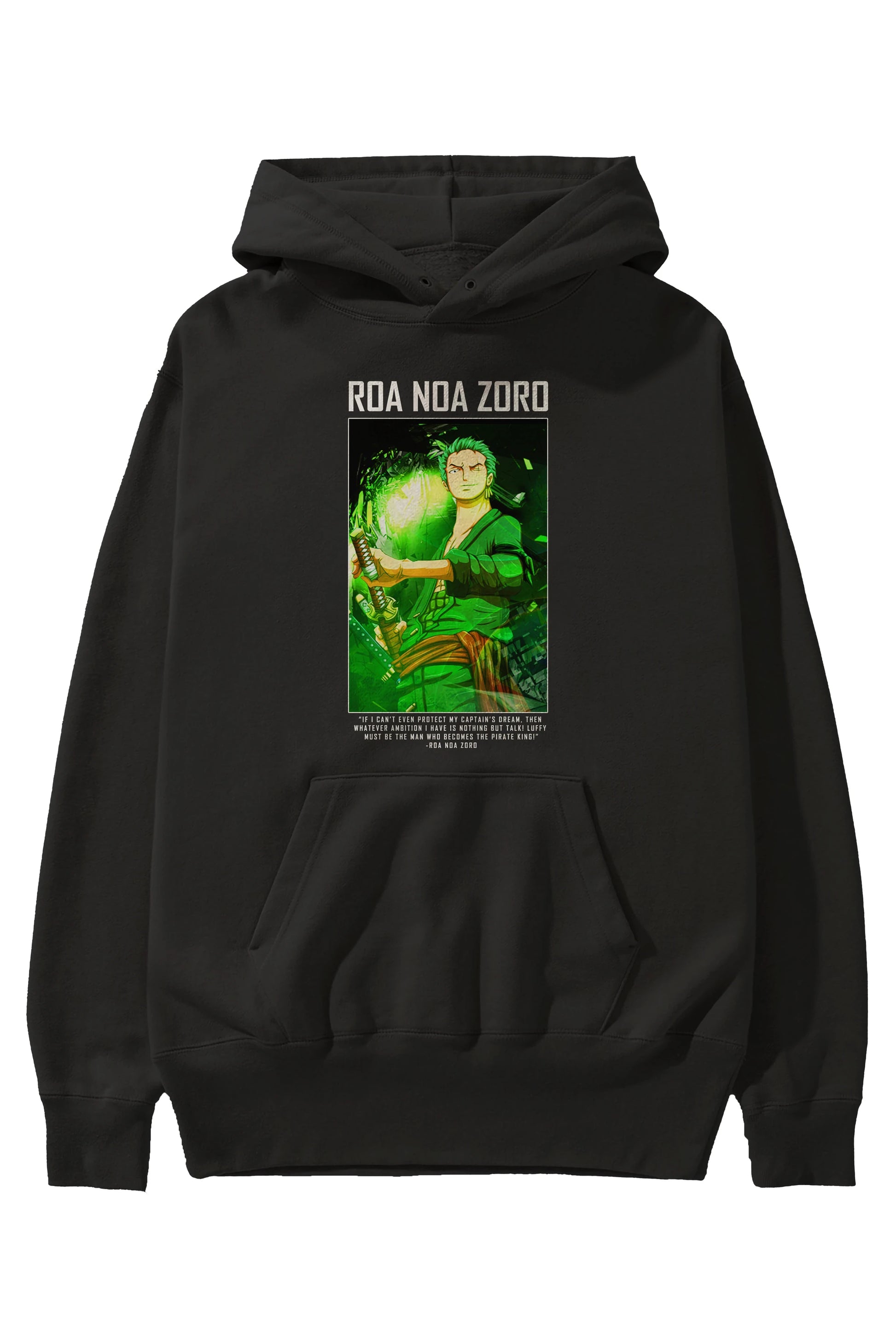 Roronoa Zoro 5 Anime Ön Baskılı Hoodie Oversize Kapüşonlu Sweatshirt Erkek Kadın Unisex