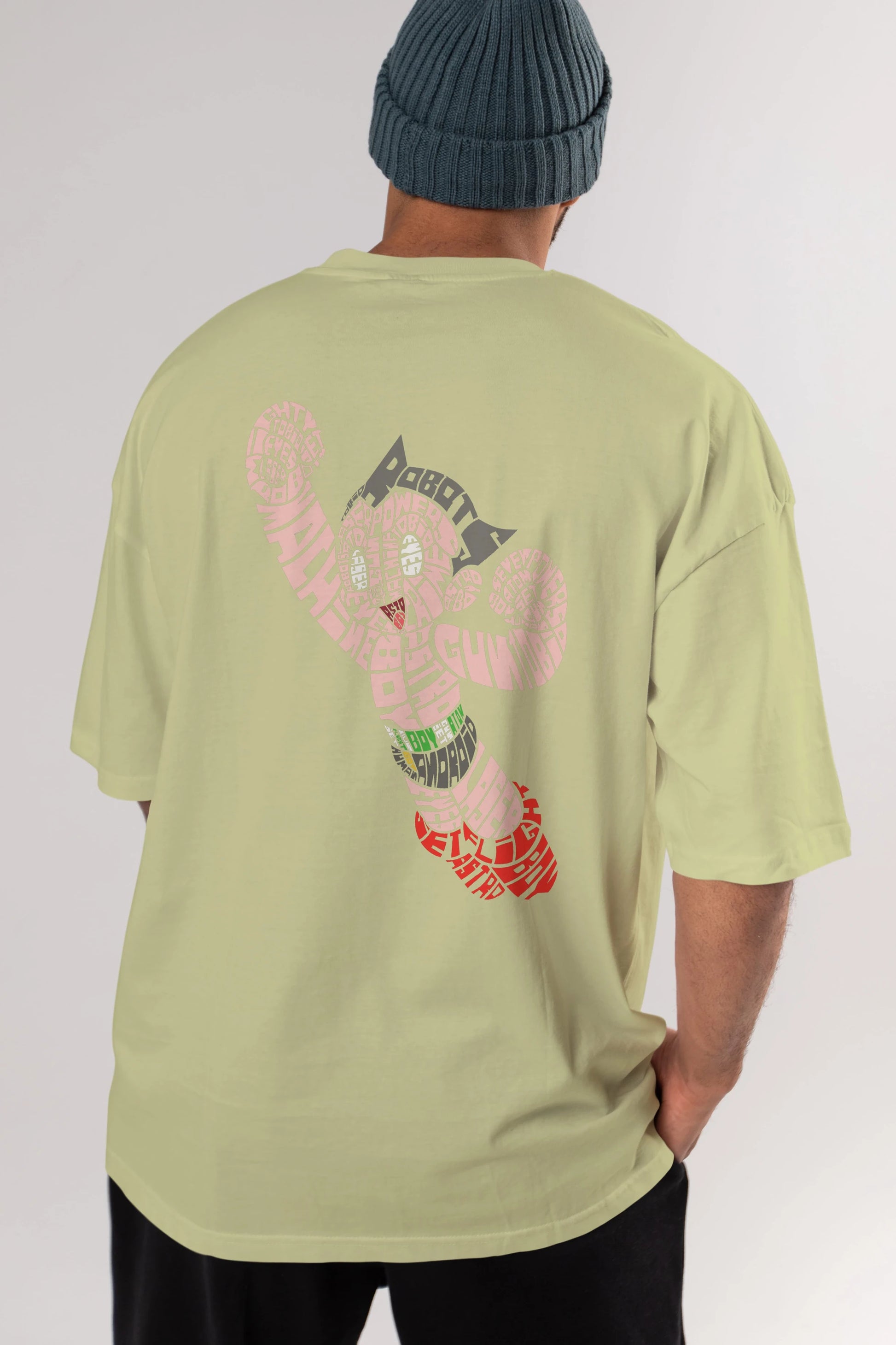 Astroboy Arka Baskılı Oversize t-shirt %100 pamuk Erkek Kadın Unisex