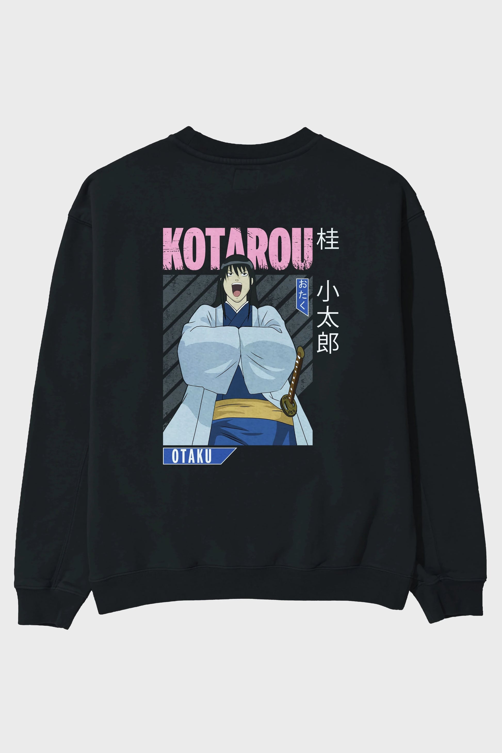 Kotarou Katsura GINTAMA 1 Anime Arka Baskılı Oversize Sweatshirt Erkek Kadın Unisex