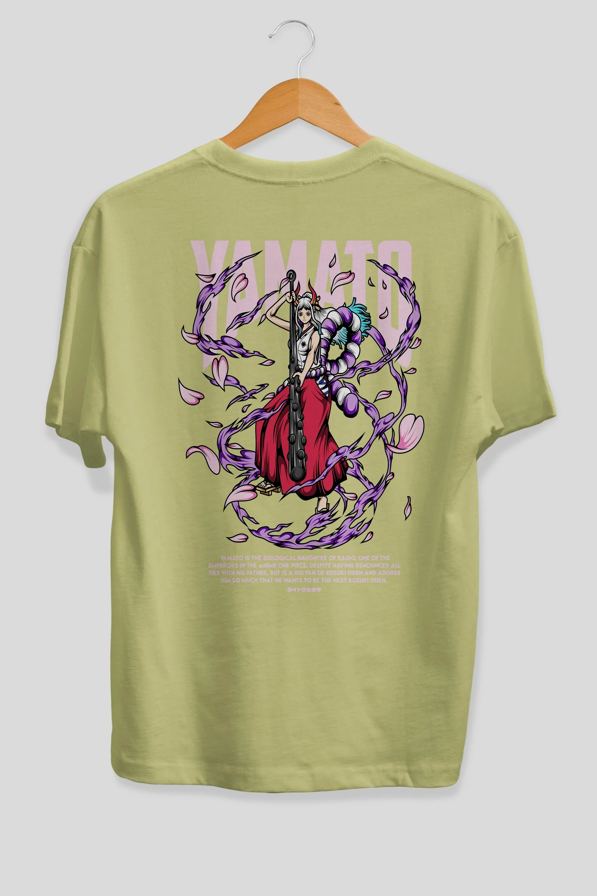 Yamato Anime Arka Baskılı Oversize t-shirt Erkek Kadın Unisex