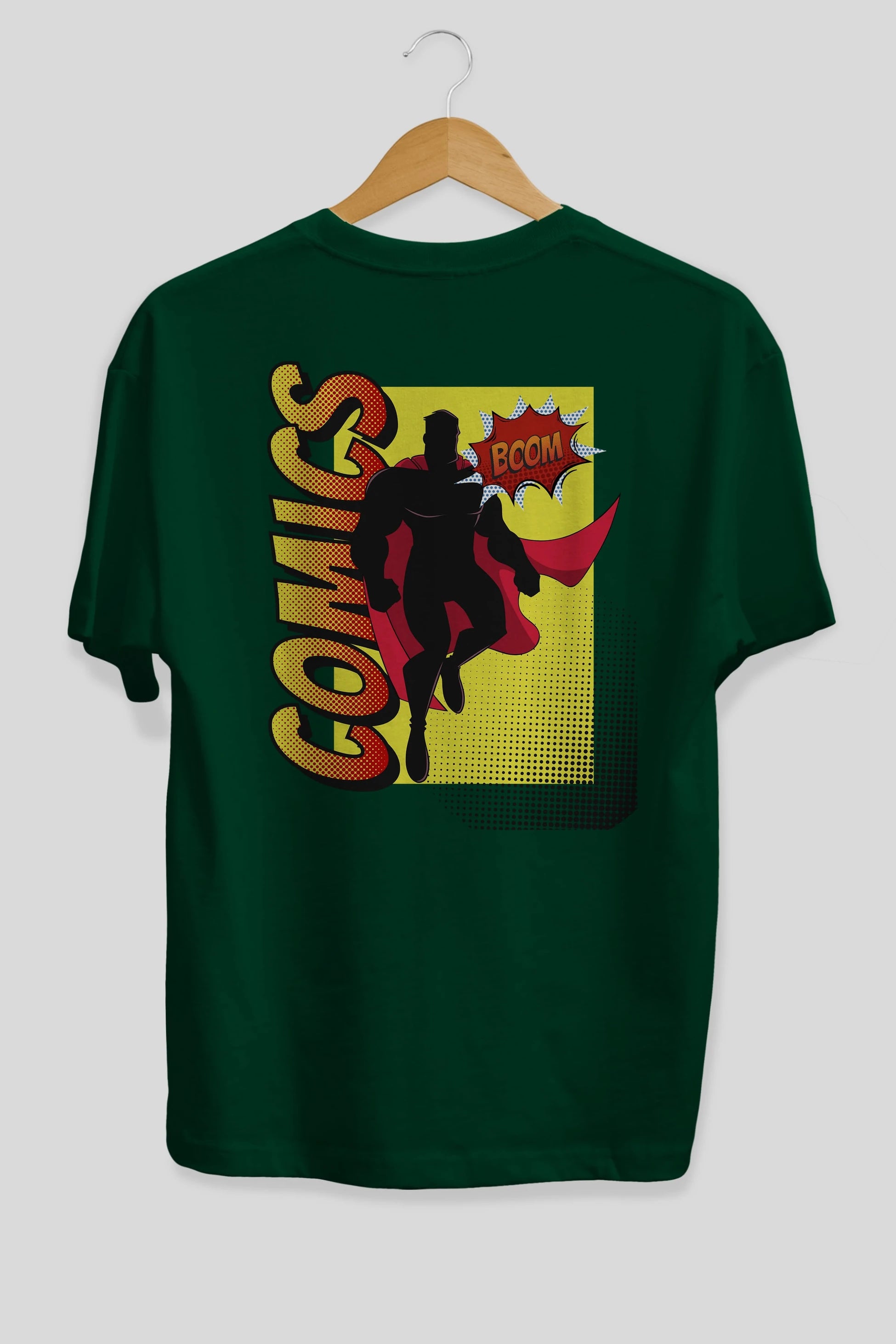 Comics Boom Arka Baskılı Oversize t-shirt Erkek Kadın Unisex