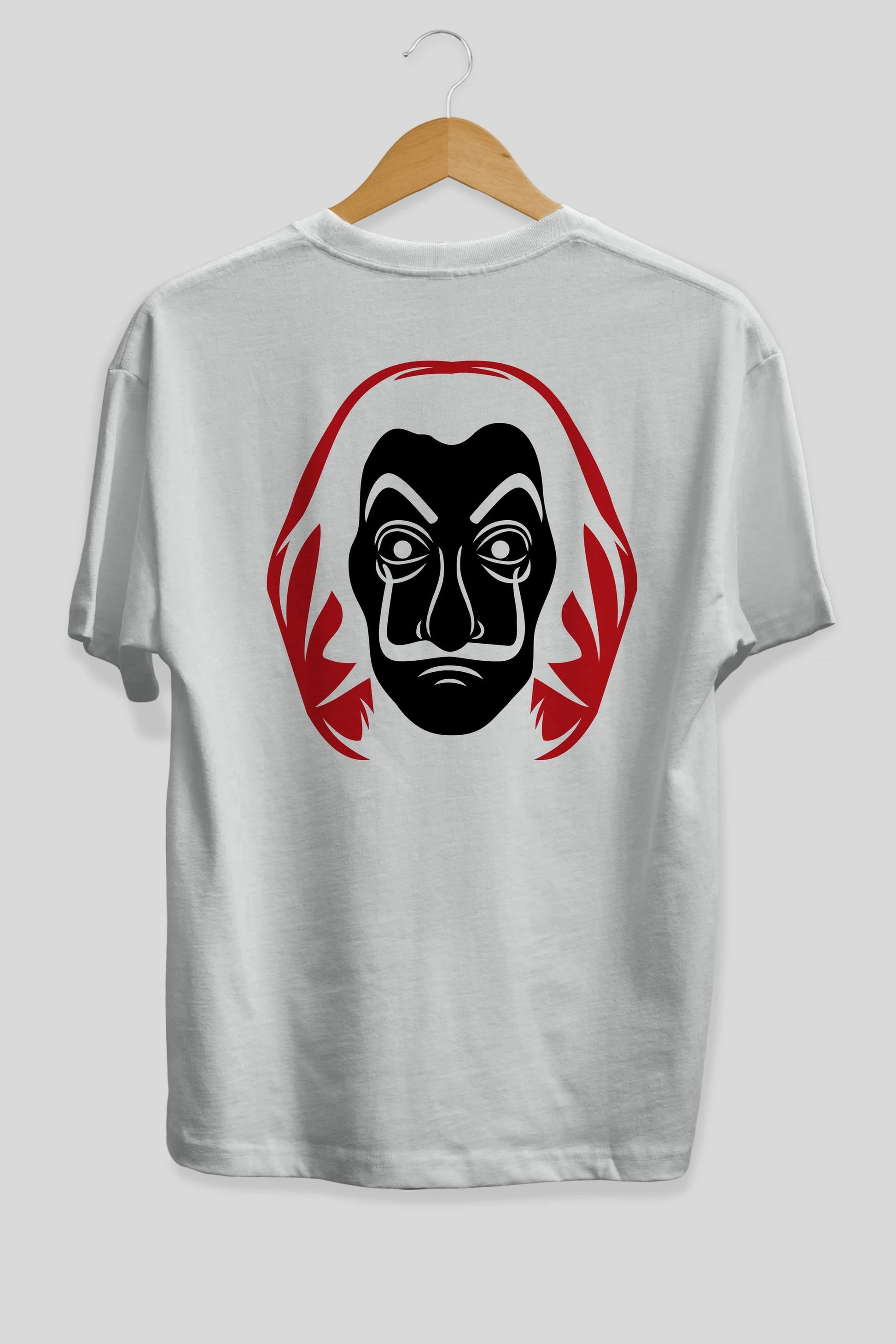 La Casa De Papel (8) Arka Baskılı Oversize t-shirt Erkek Kadın Unisex %100 Pamuk Bisiklet Yaka tişort