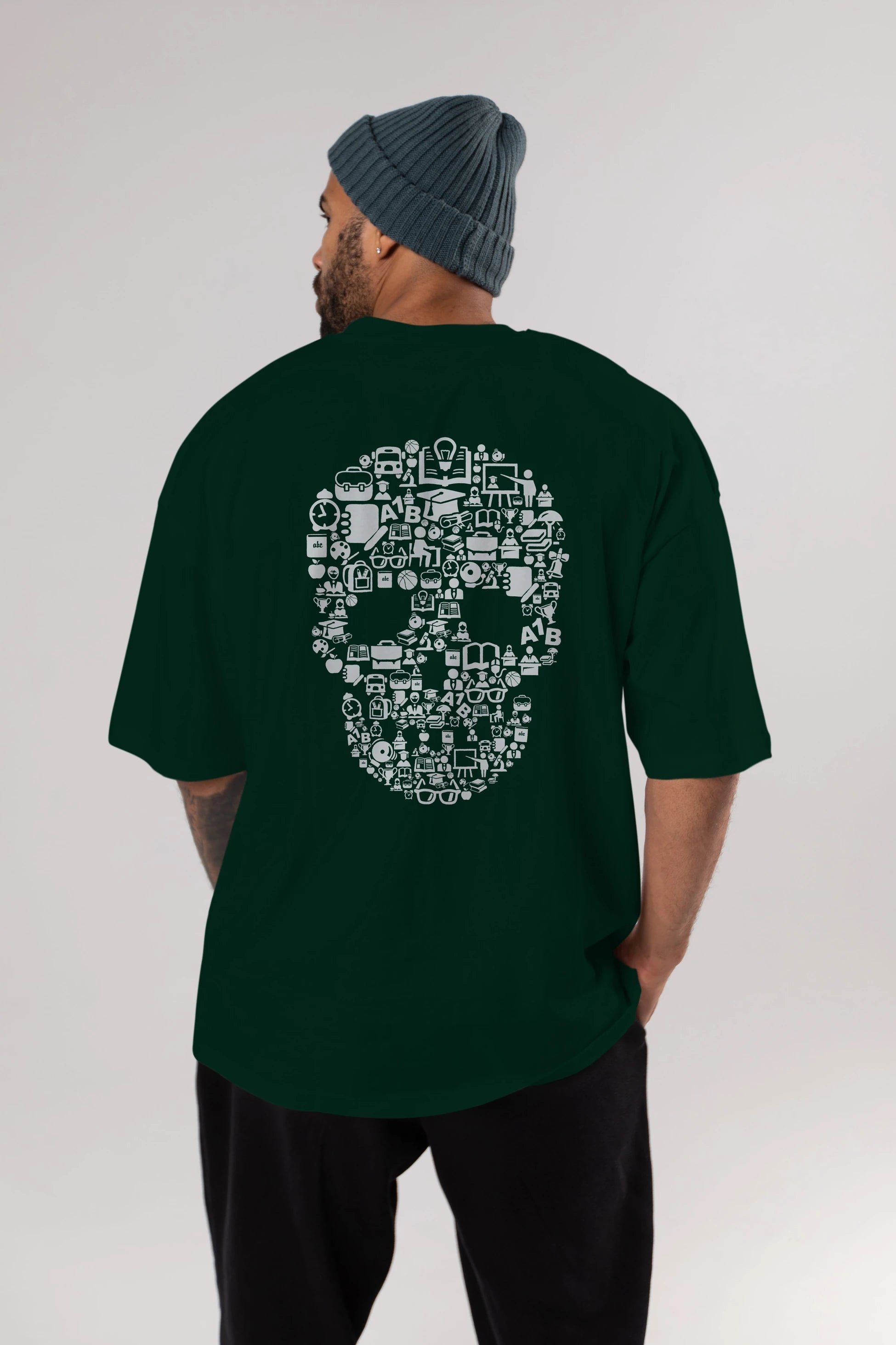 Dead  School Arka Baskılı Oversize t-shirt %100 pamuk Erkek Kadın Unisex