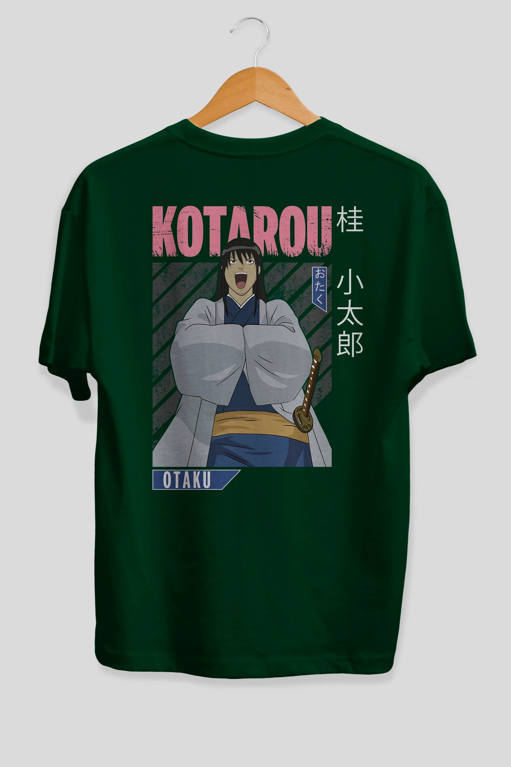 Kotarou Katsura GINTAMA 1 Anime Arka Baskılı Oversize t-shirt Erkek Kadın Unisex