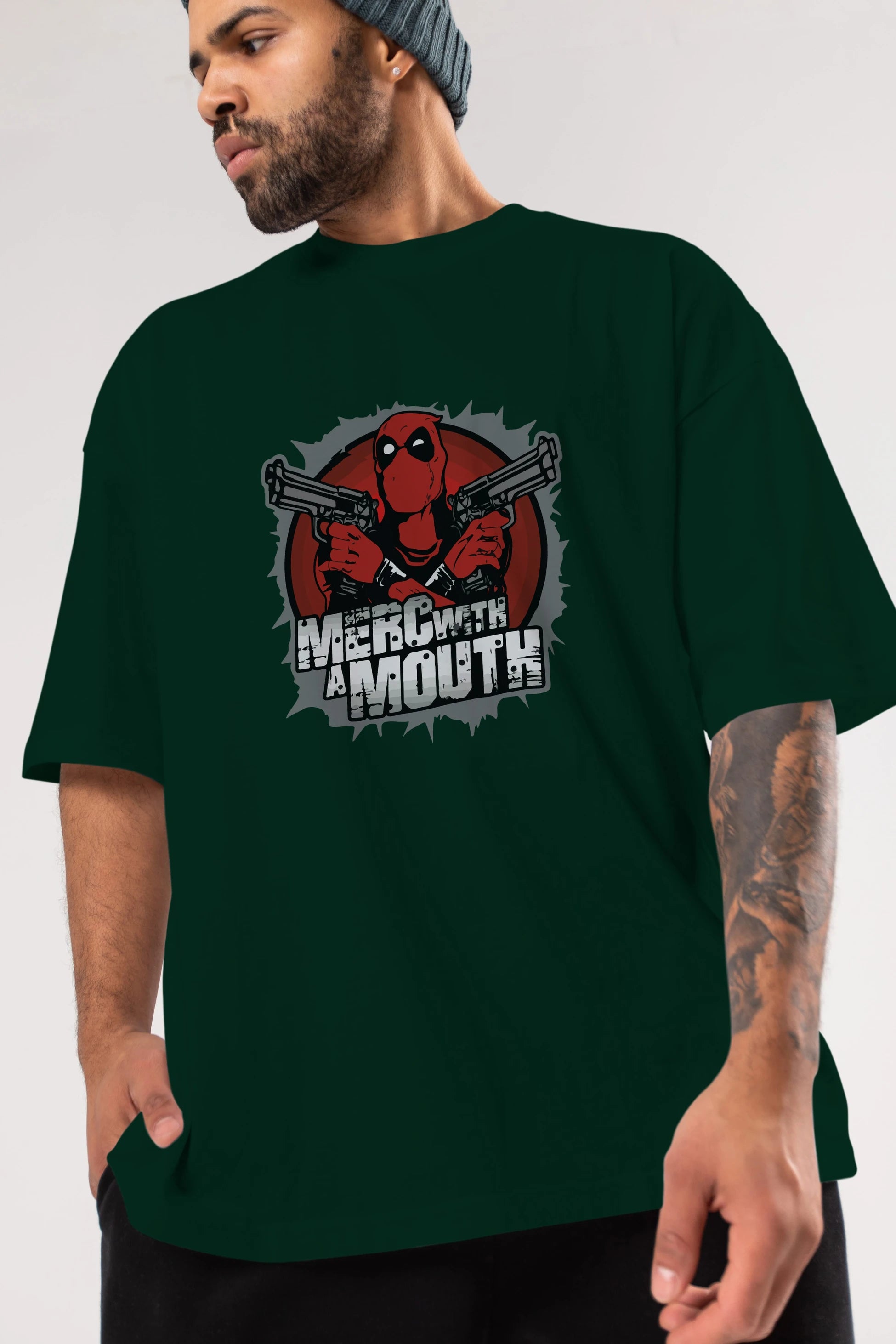 Deadpool (13) Ön Baskılı Oversize t-shirt Erkek Kadın Unisex %100 Pamuk Bisiklet Yaka tişort