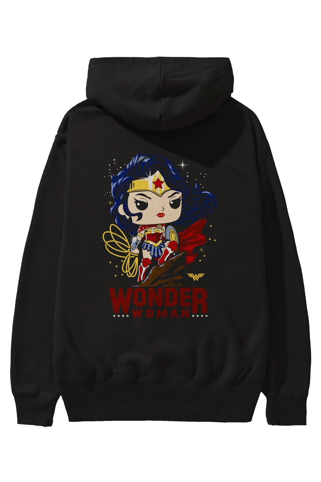 Wonder Woman (2) Arka Baskılı Hoodie Oversize Kapüşonlu Sweatshirt Erkek Kadın Unisex