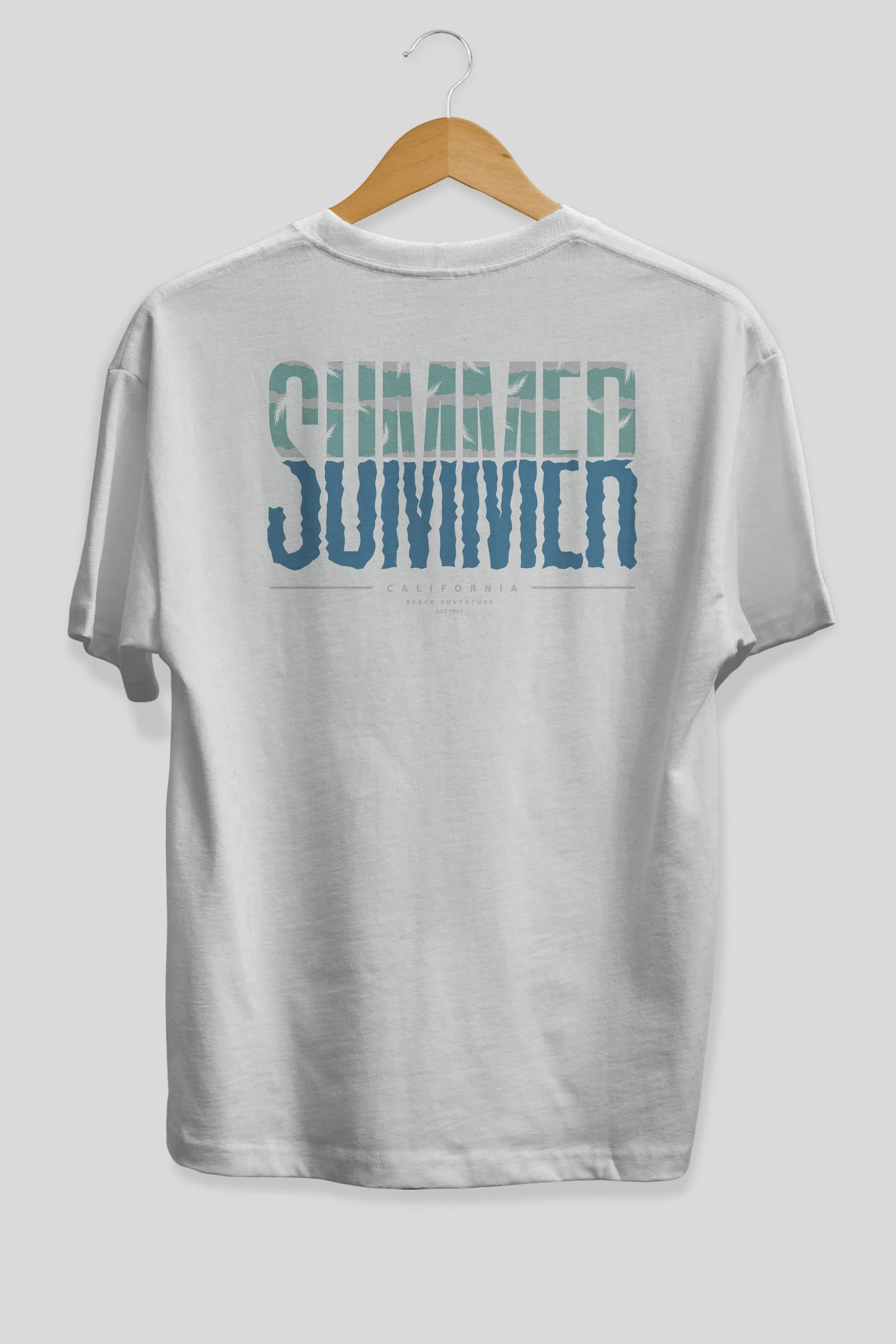 Summer California Arka Baskılı Oversize t-shirt Erkek Kadın Unisex