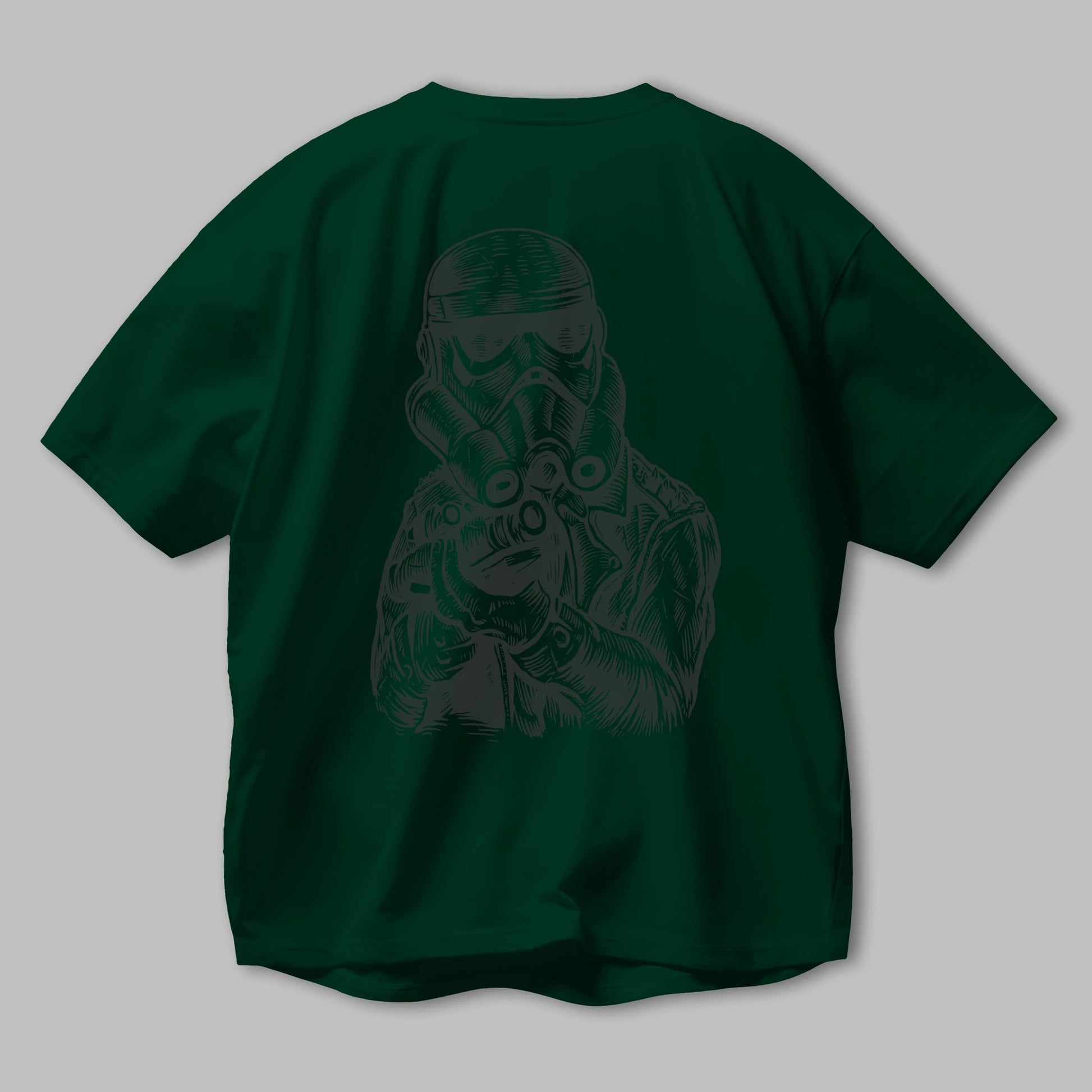 Punktrooper Arka Baskılı Oversize t-shirt Erkek Kadın Unisex %100 Pamuk