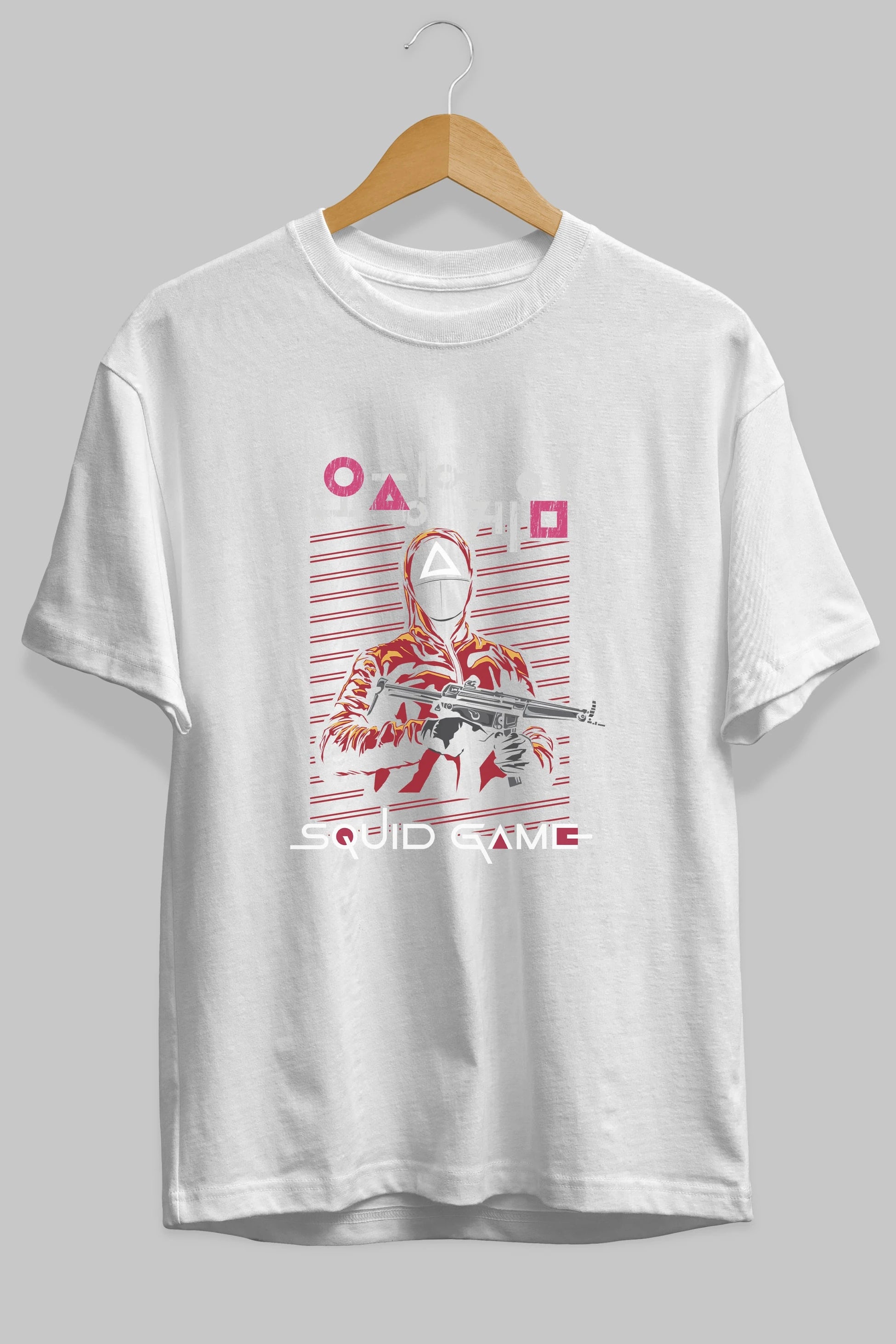 Squid Game (2) Ön Baskılı Oversize t-shirt Erkek Kadın Unisex %100 Pamuk Bisiklet Yaka tişort