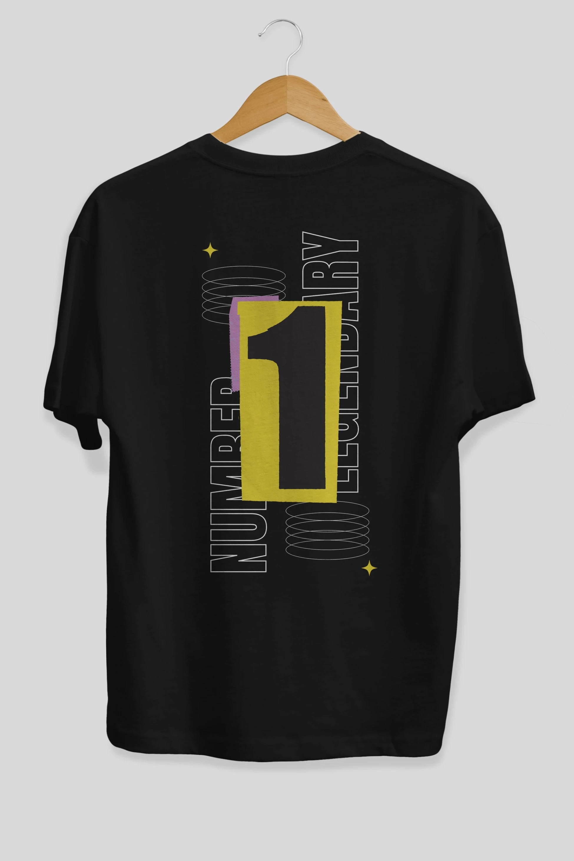 Number 1 Yazılı Arka Baskılı Oversize t-shirt Erkek Kadın Unisex