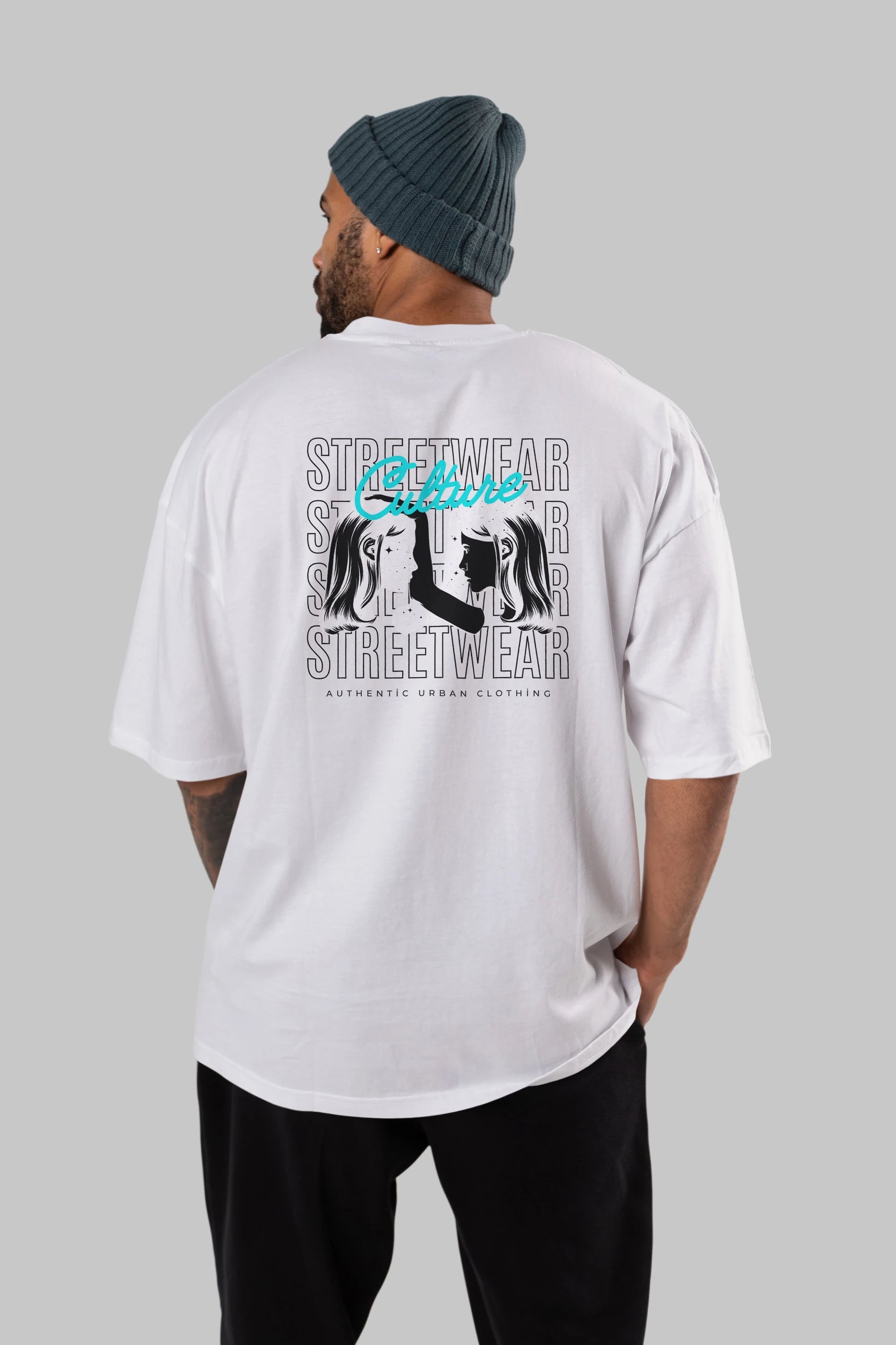 Culture Streetwear Yazılı Arka Baskılı Oversize t-shirt Erkek Kadın Unisex