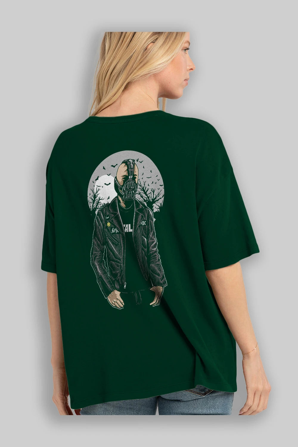 Bane Arka Baskılı Oversize t-shirt Erkek Kadın Unisex %100 Pamuk