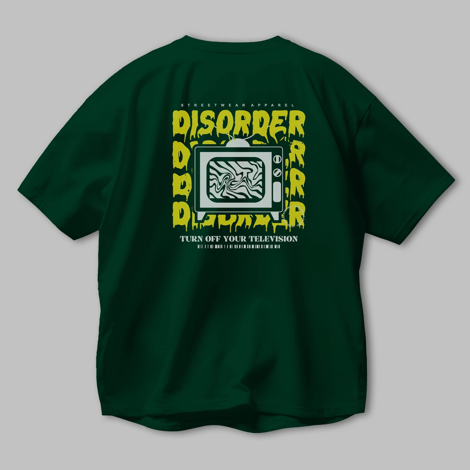 Disorder Streetwear Arka Baskılı Oversize t-shirt Erkek Kadın Unisex
