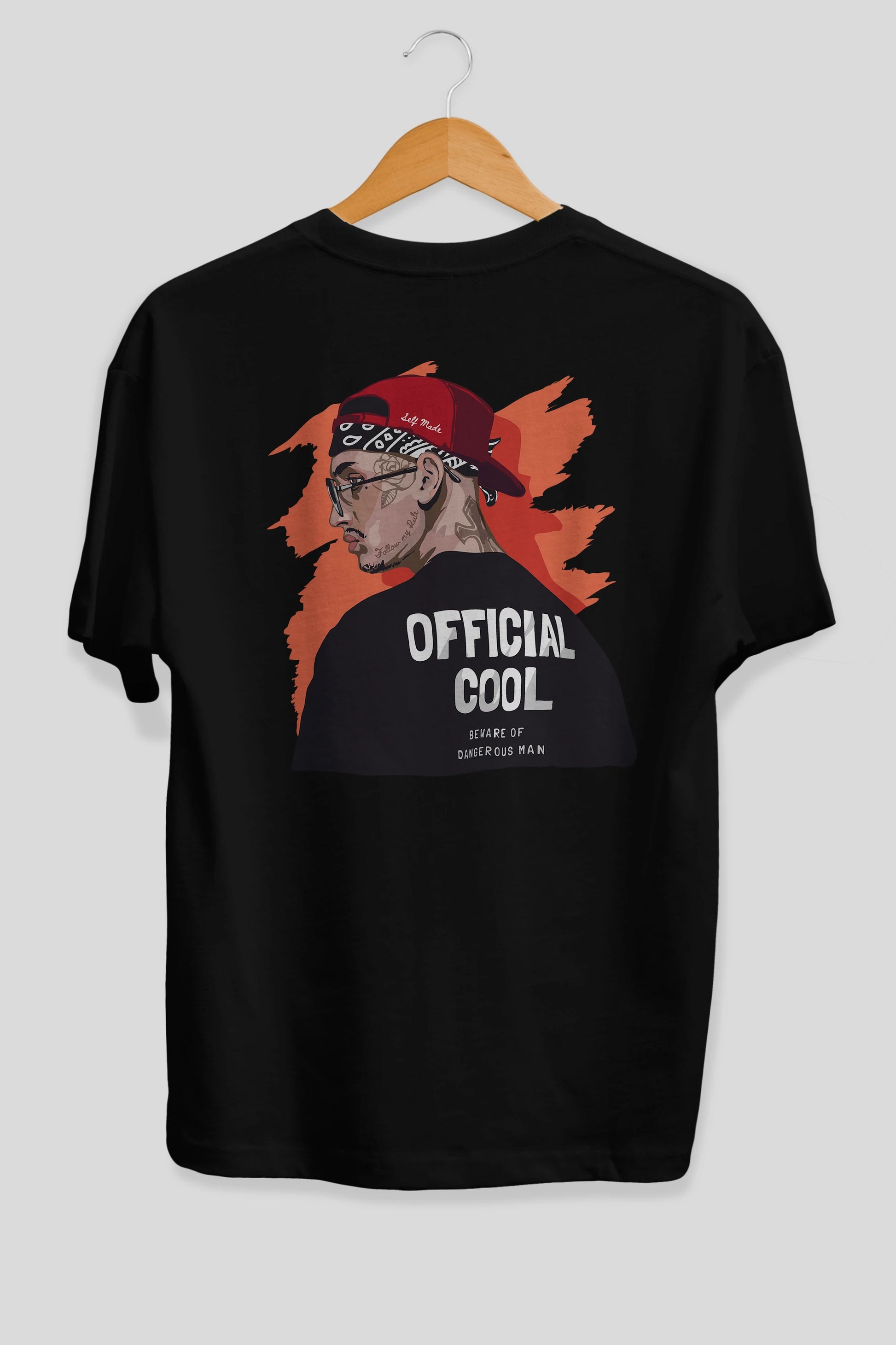 Official Cool Arka Baskılı Oversize t-shirt Erkek Kadın Unisex