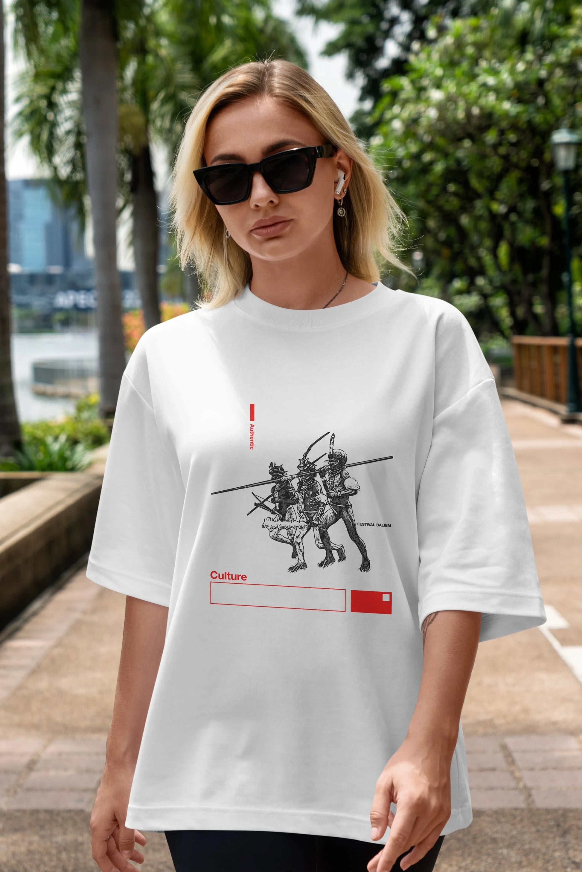 Papua Culture Ön Baskılı Oversize t-shirt Erkek Kadın Unisex