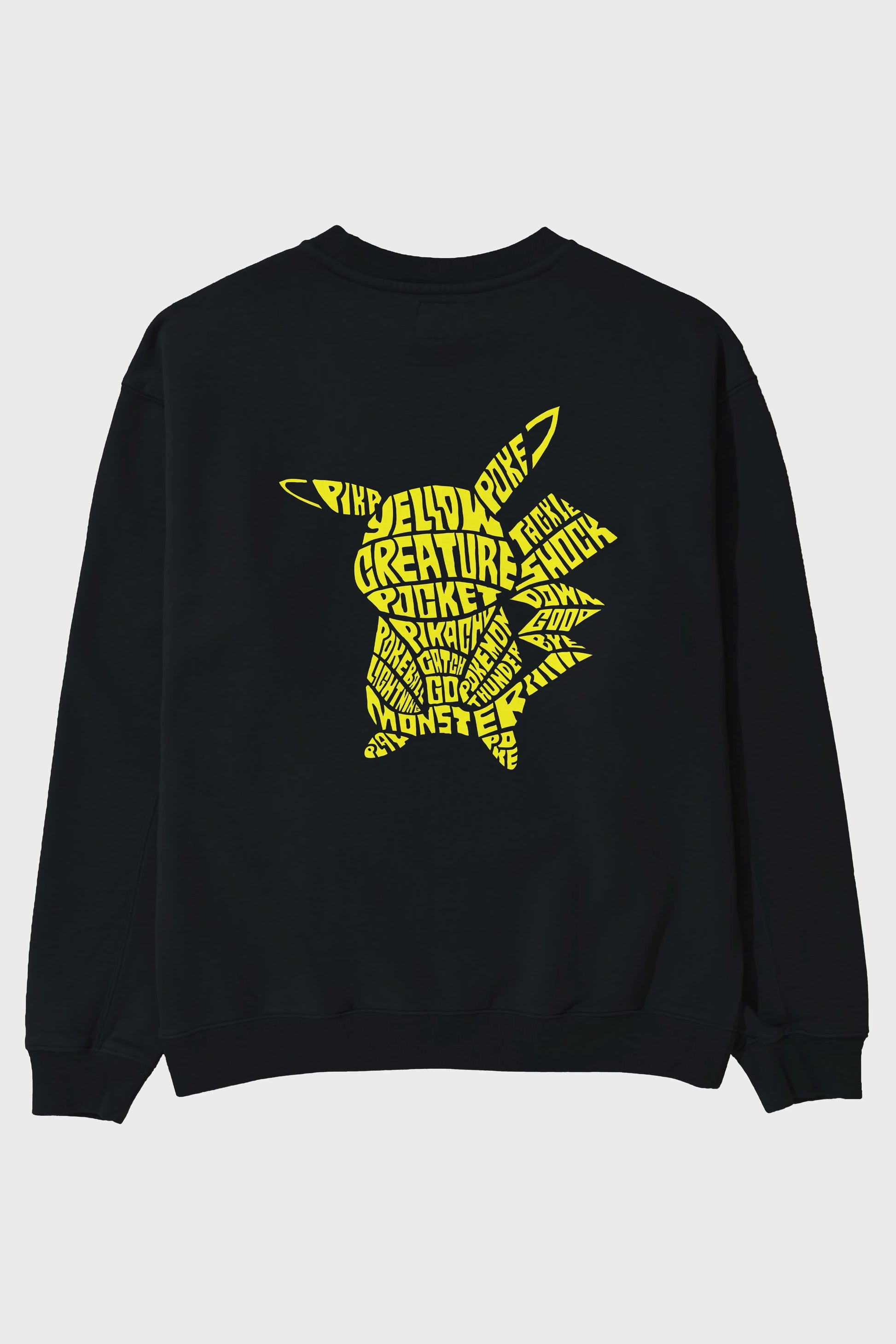 Pocket Monster Arka Baskılı Oversize Sweatshirt Erkek Kadın Unisex