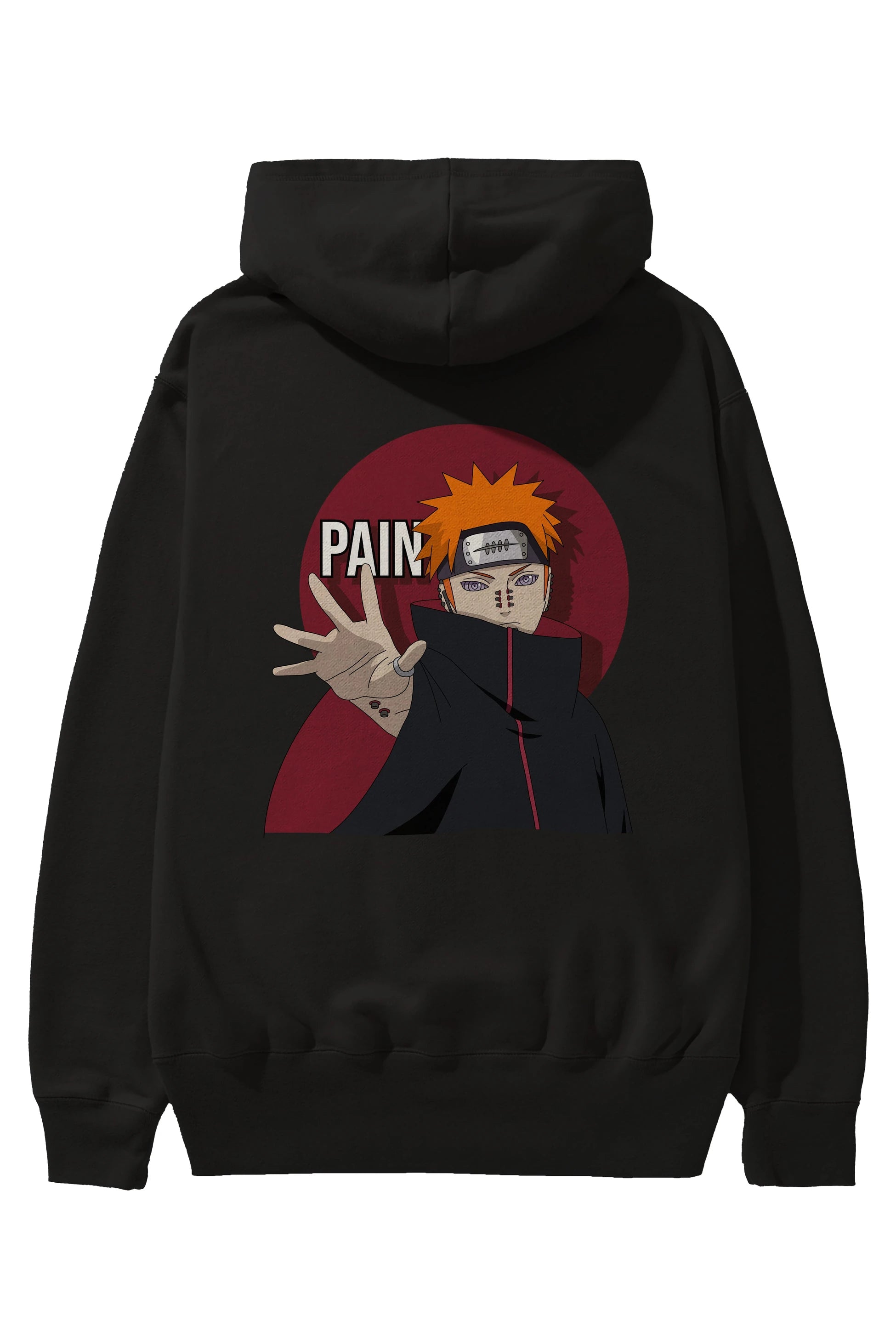 PAIN NARUTO Anime Arka Baskılı Hoodie Oversize Kapüşonlu Sweatshirt Erkek Kadın Unisex