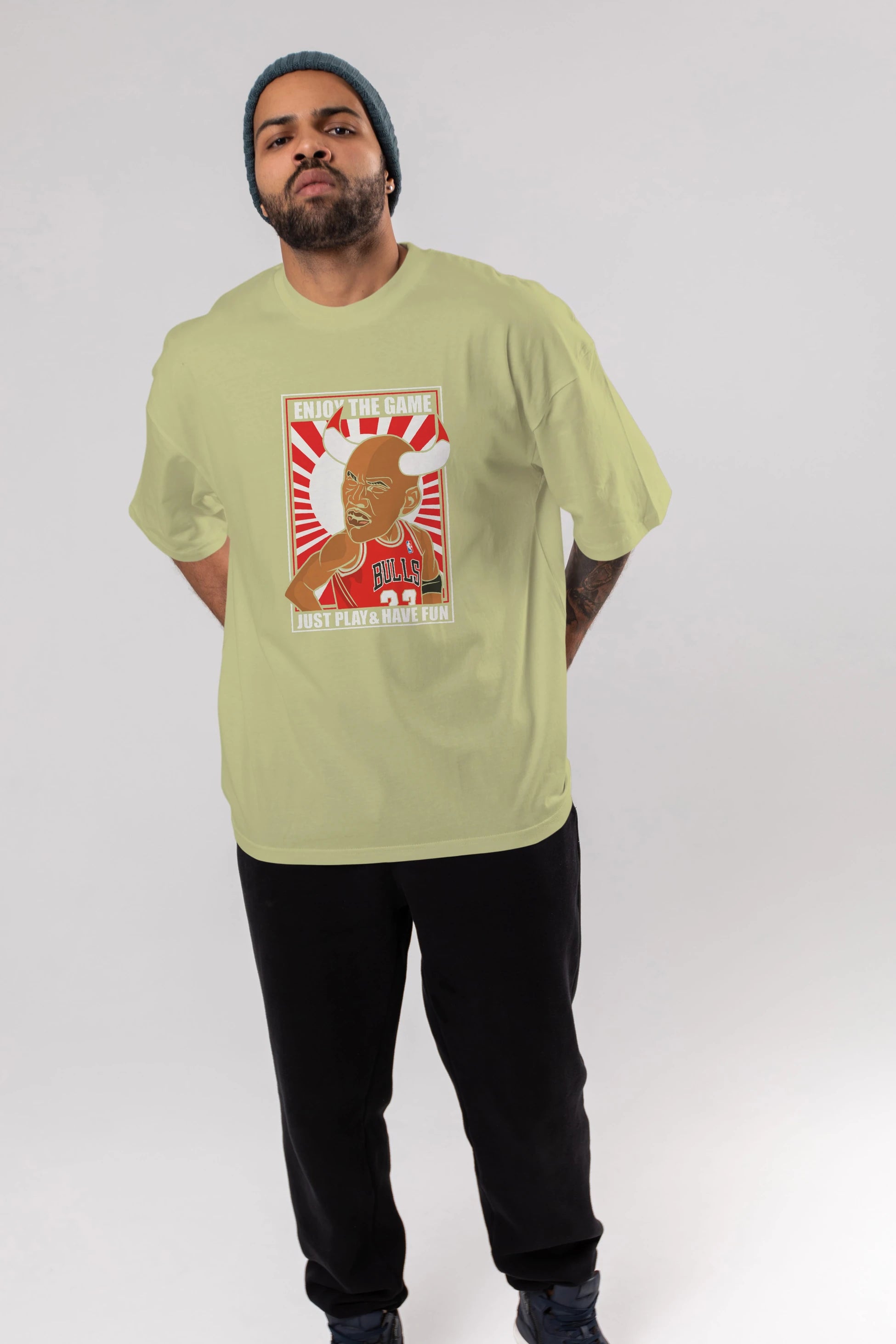 Michael Jordan Ön Baskılı Oversize t-shirt Erkek Kadın Unisex %100 Pamuk tişort