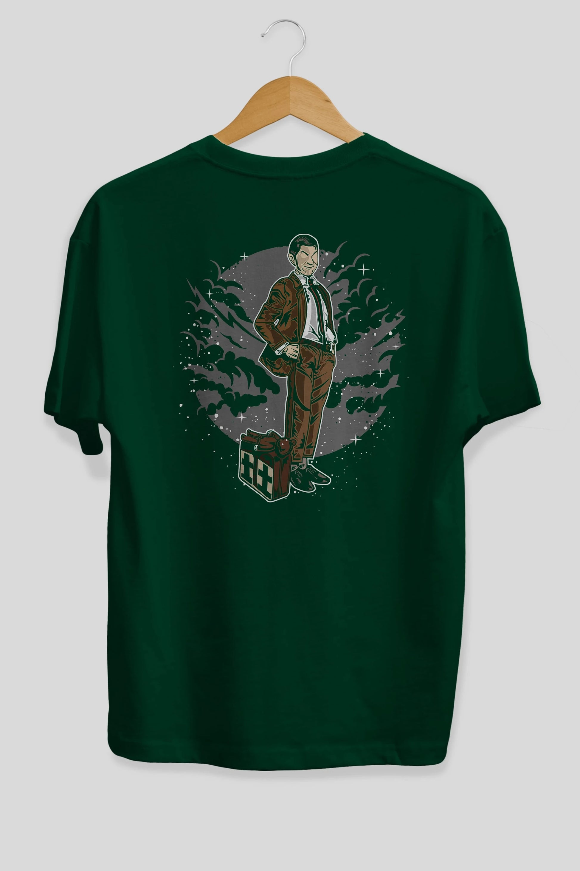 Mr Bean Arka Baskılı Oversize t-shirt Erkek Kadın Unisex %100 Pamuk